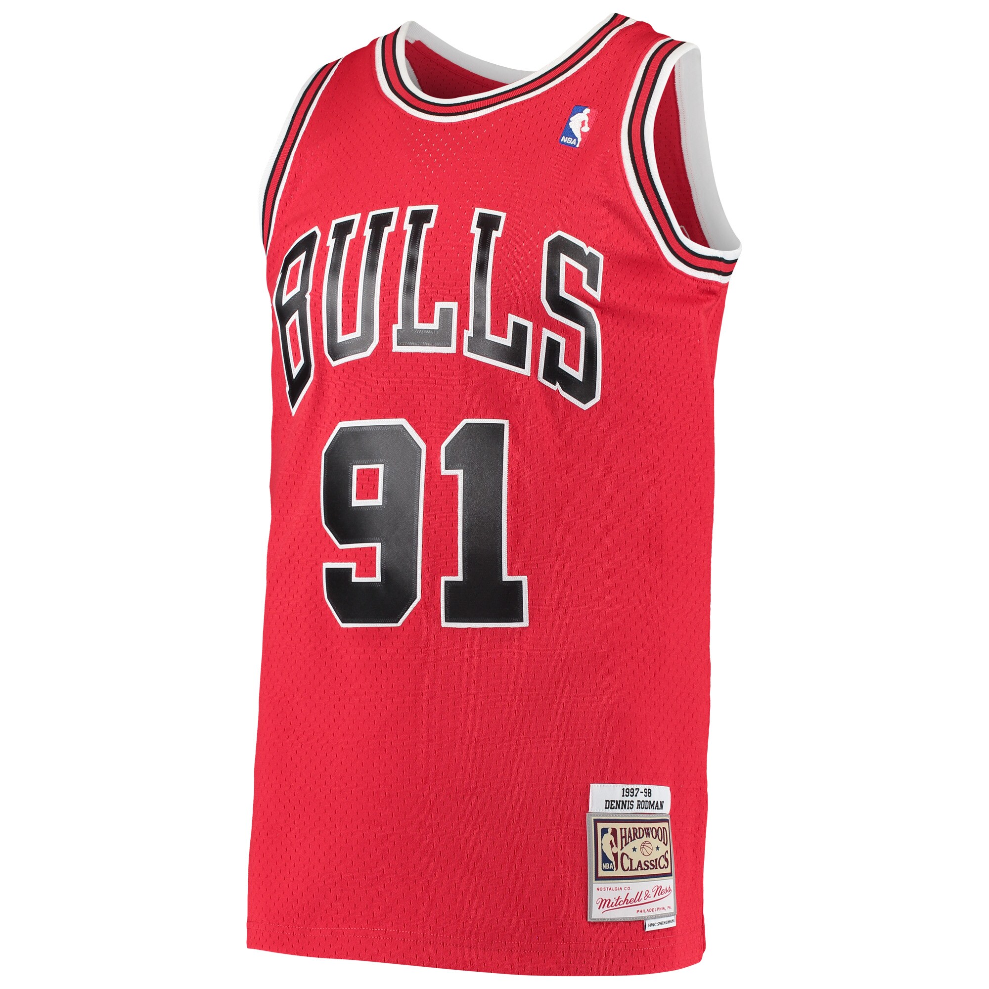 Dennis Rodman Chicago Bulls Mitchell & Ness Hardwood Classics Swingman Jersey - Red
