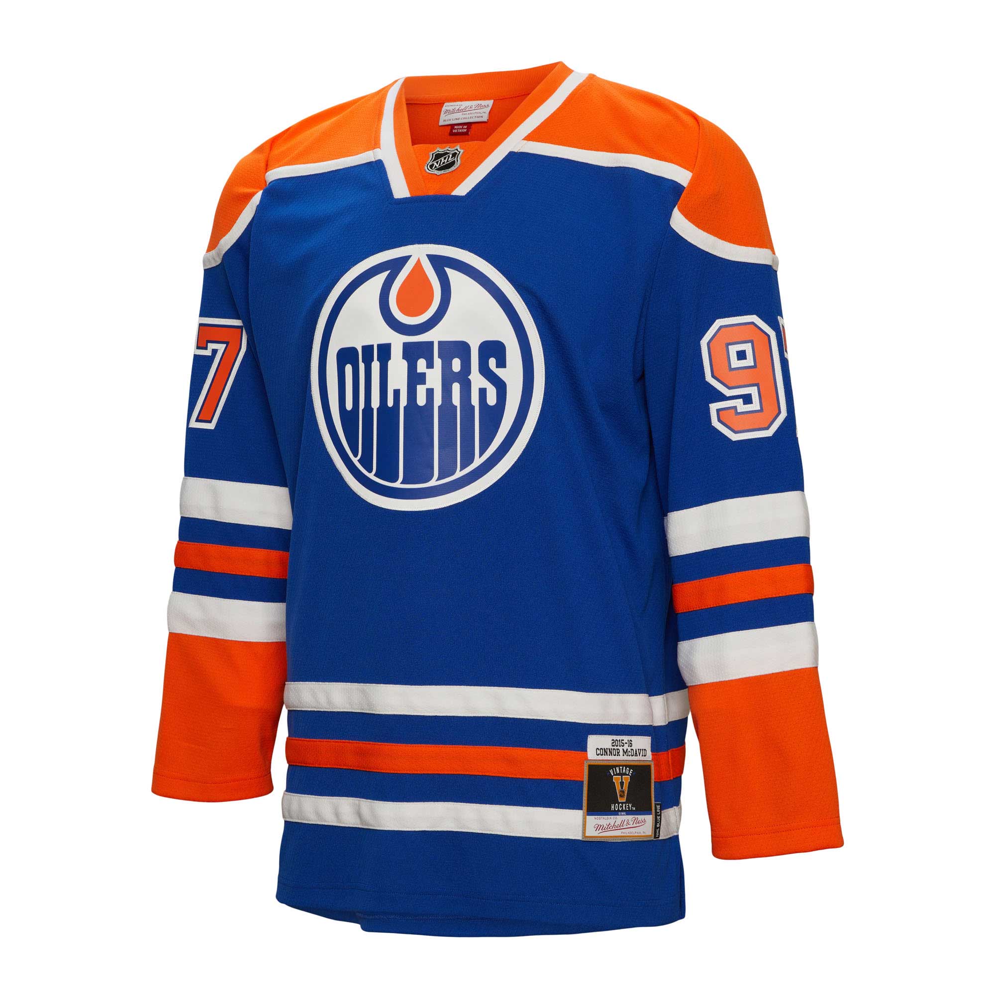 Connor McDavid Edmonton Oilers Mitchell & Ness 2015/16  Blue Line Player Jersey - Blue