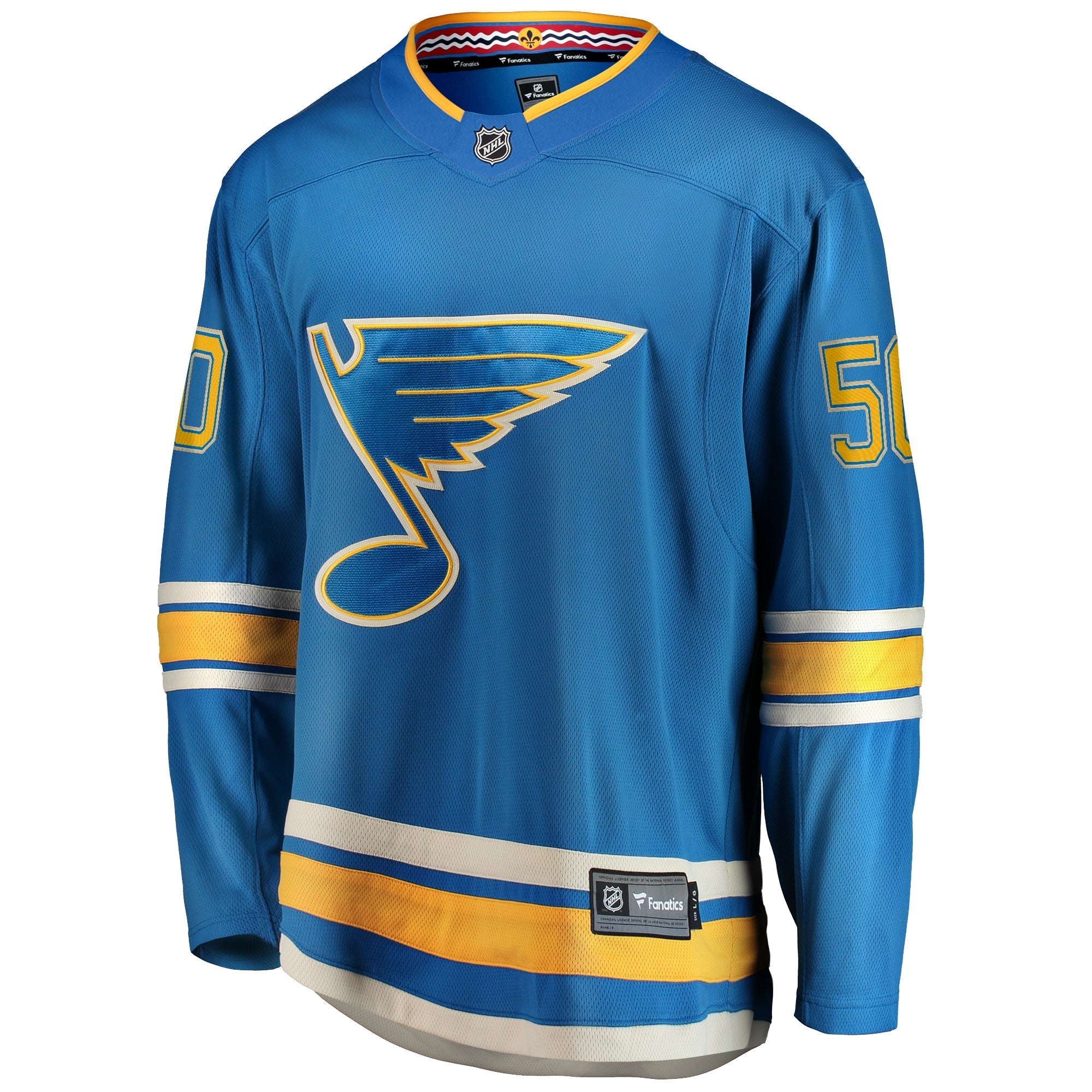 Men's Fanatics Branded Jordans Binnington Blue St. Louis Blues 2018/19 Alternate Premier Breakaway Player Jersey