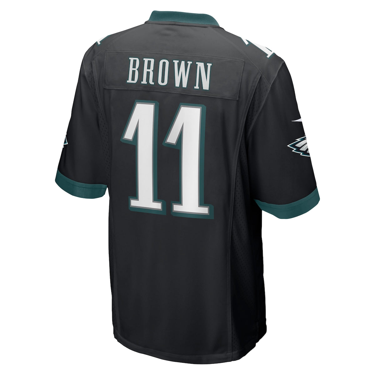 Men's A.J. Brown Nike Eagles Alternate Game Jersey - Black