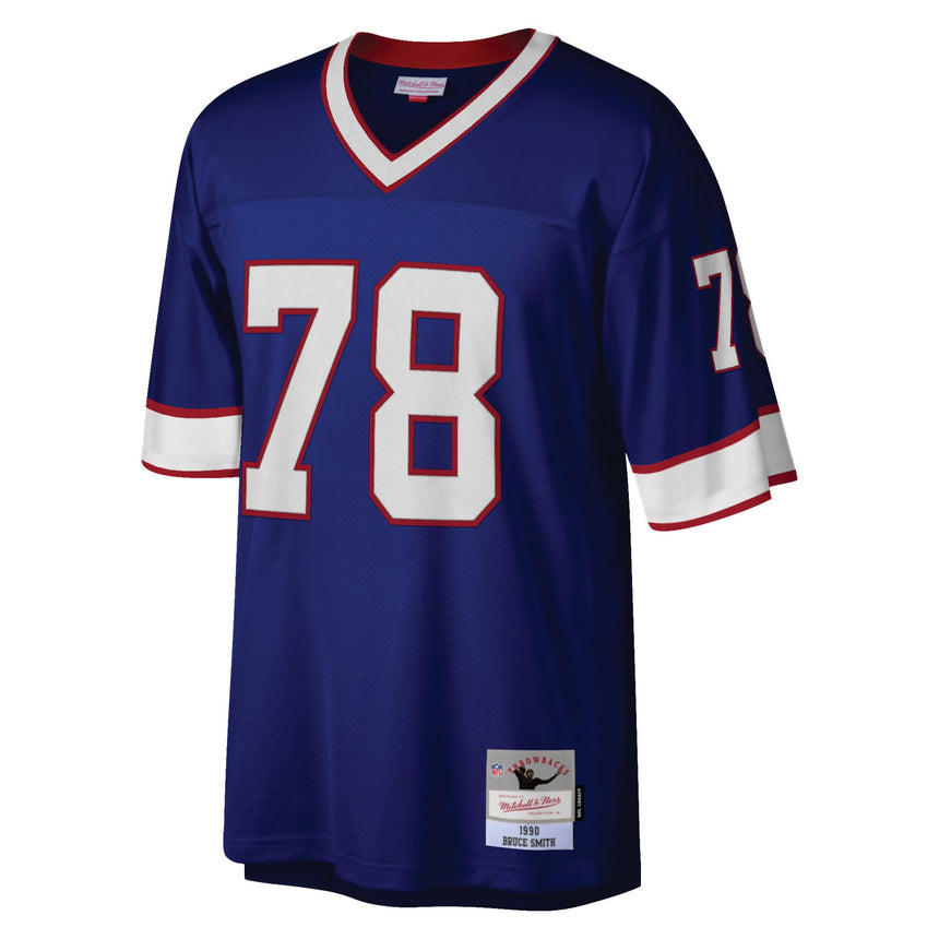 Men's Buffalo Bills Bruce Smith Mitchell & Ness Royal 1990 Retired Player Replica Jersey