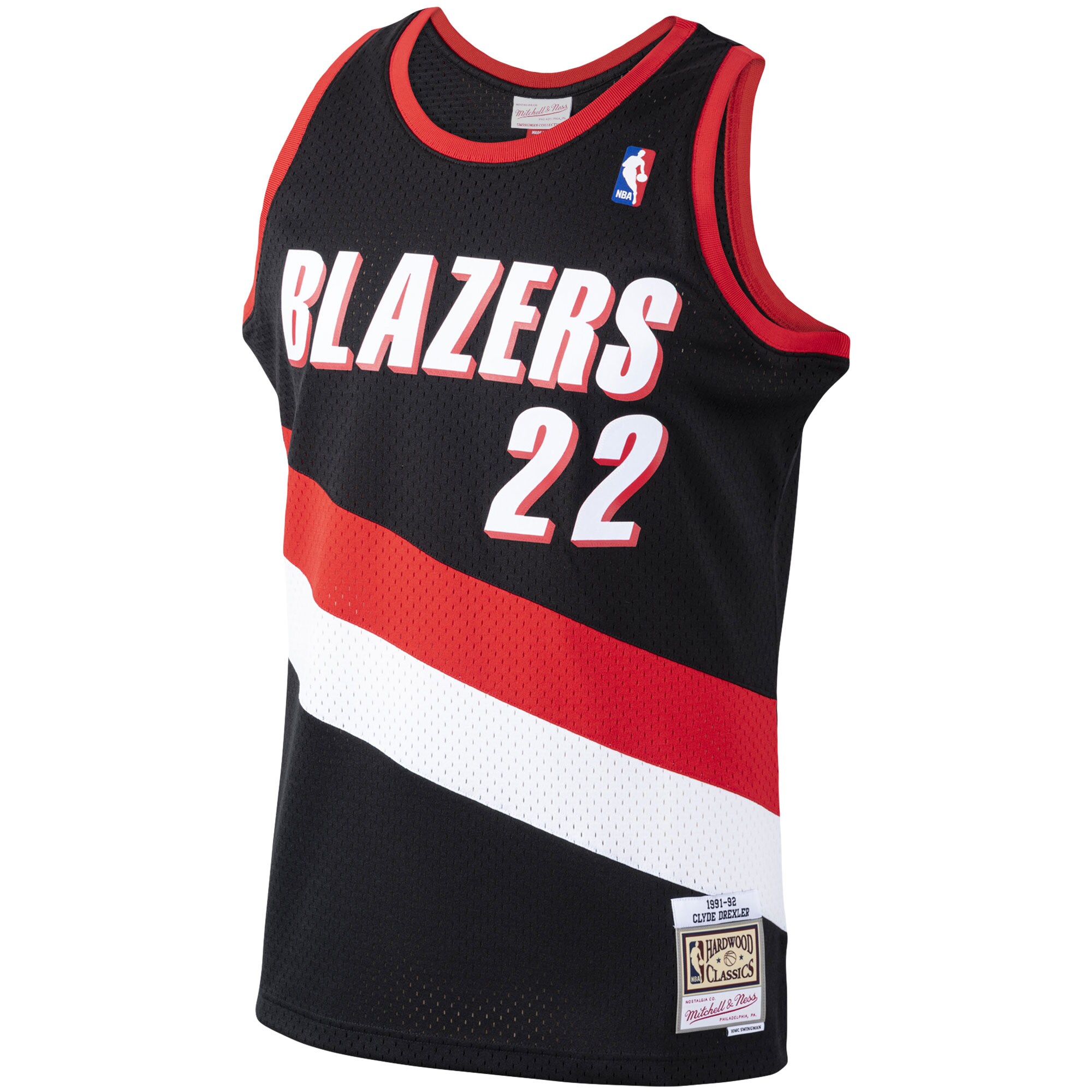 Clyde Drexler Portland Trail Blazers Mitchell & Ness Hardwood Classics Swingman Jersey - Black