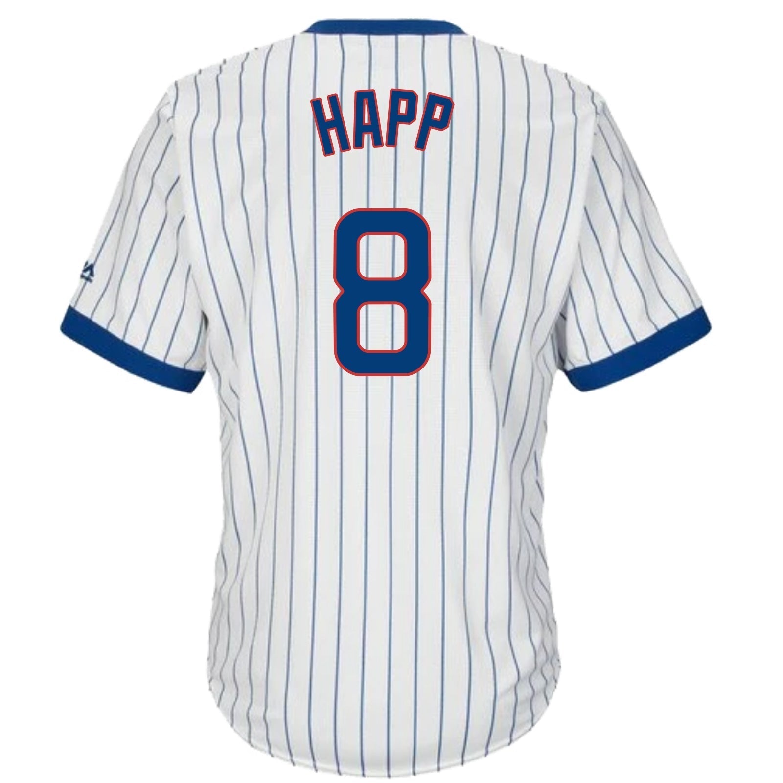 Ian Happ Chicago Cubs Cooperstown White Pinstripe V-Neck Home Men's Jersey