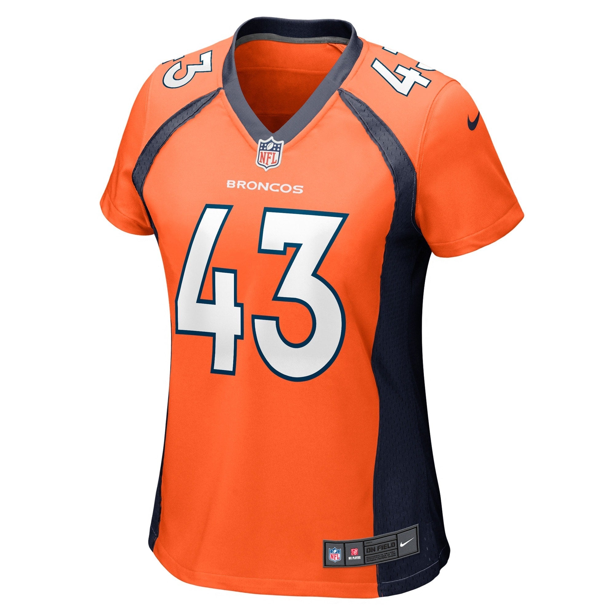 Women's Nike Kana'i Mauga Orange Denver Broncos Game Player Jersey