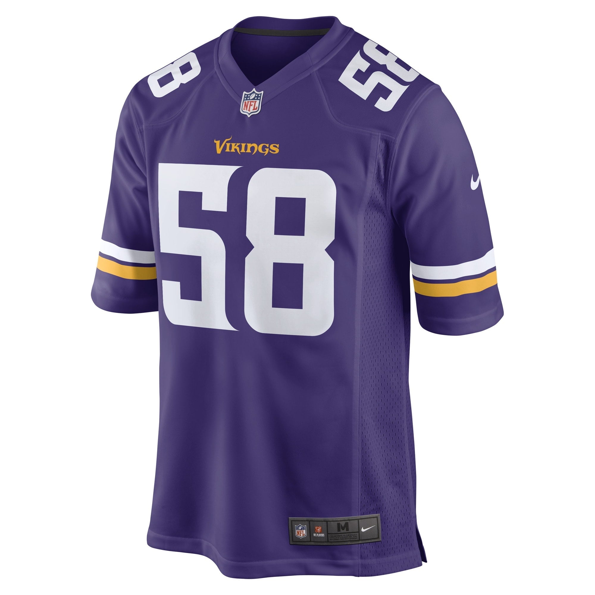 Men's Nike Jordans Hicks Purple Minnesota Vikings Game Player Jersey
