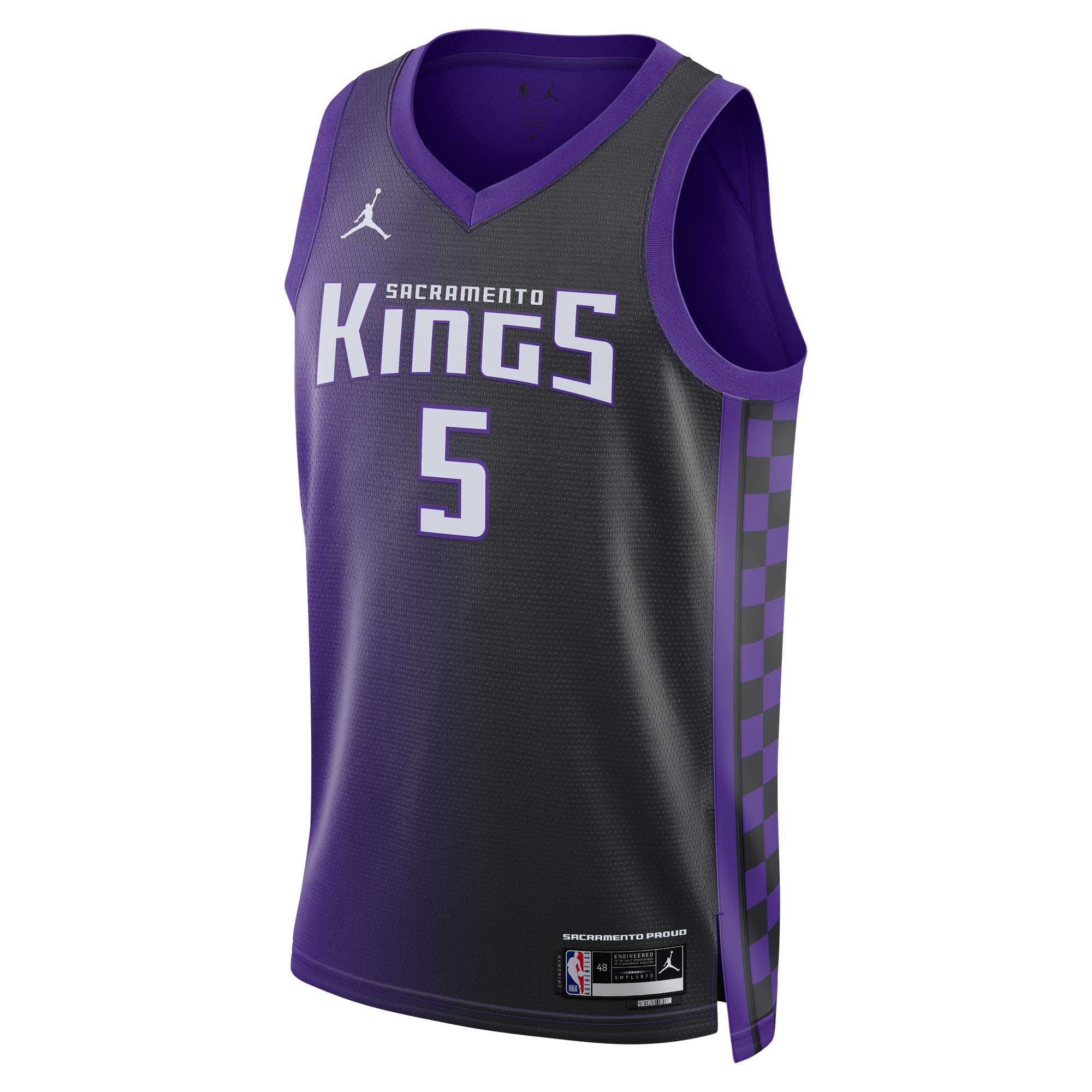 De'Aaron Fox Sacramento Kings Jordans Brand Unisex Swingman Jersey - Statement Edition - Purple