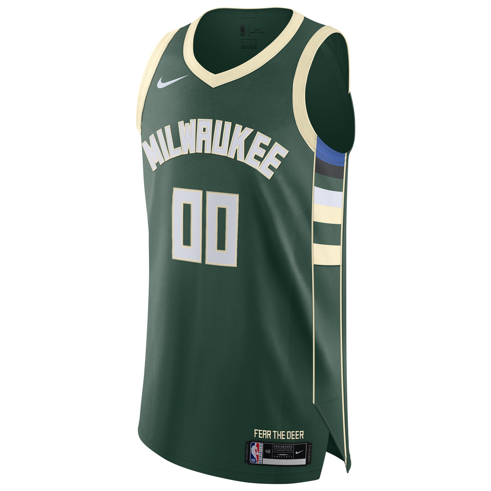 Milwaukee Bucks Nike Authentic Custom Jersey Green - Icon Edition