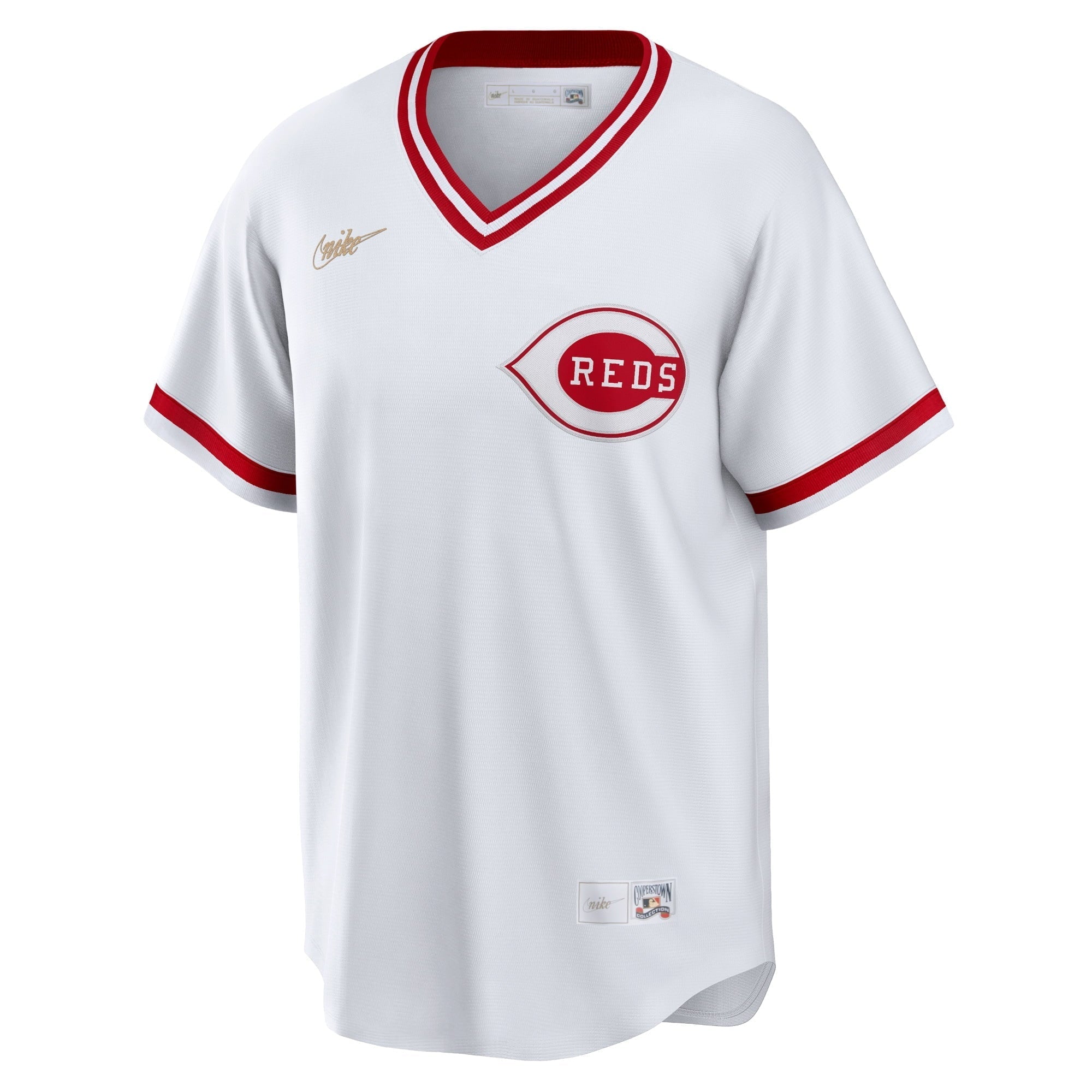 Men's Nike White Cincinnati Reds Home Cooperstown Collection Team Jersey