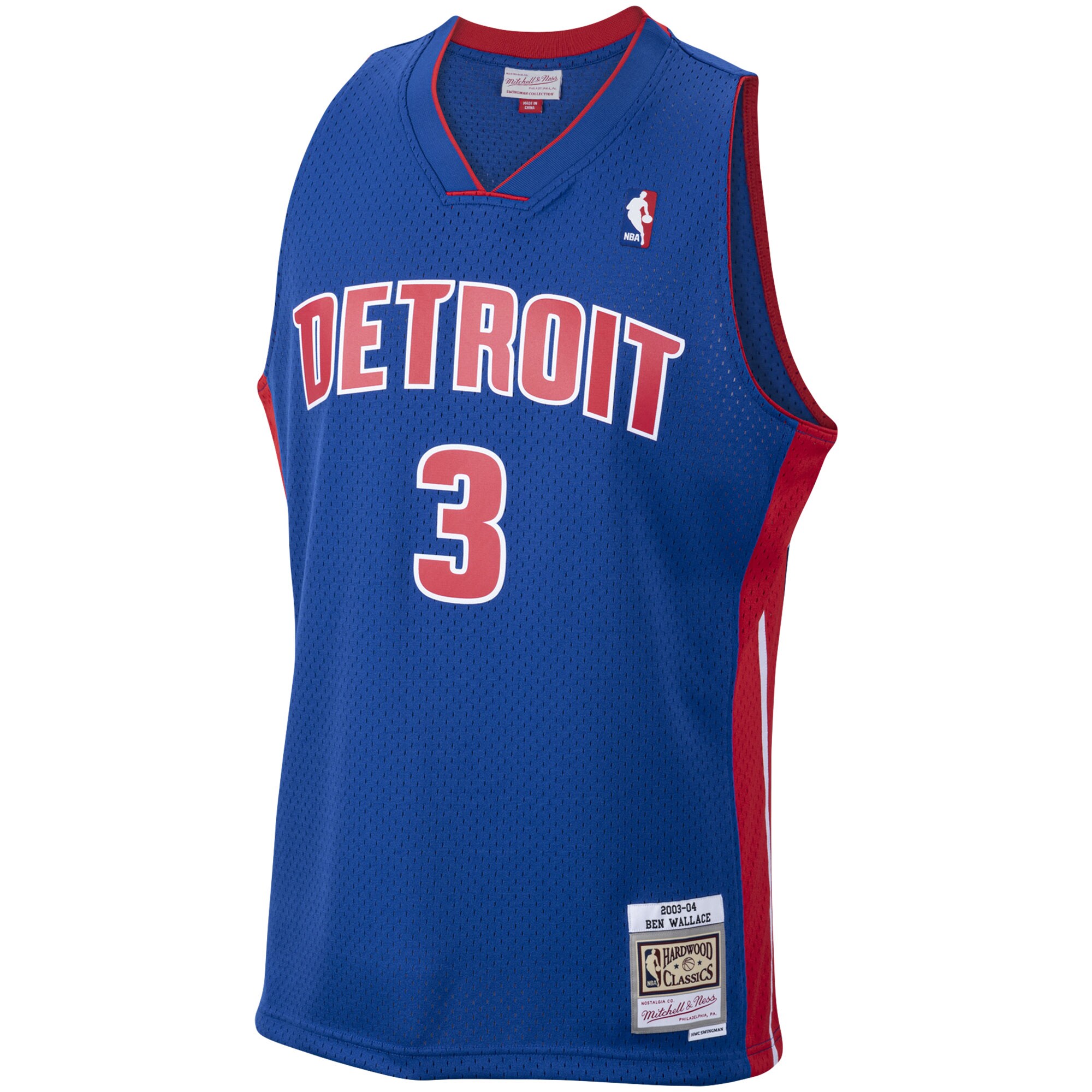 Ben Wallace Detroit Pistons Mitchell & Ness Hardwood Classics Swingman Jersey - Royal