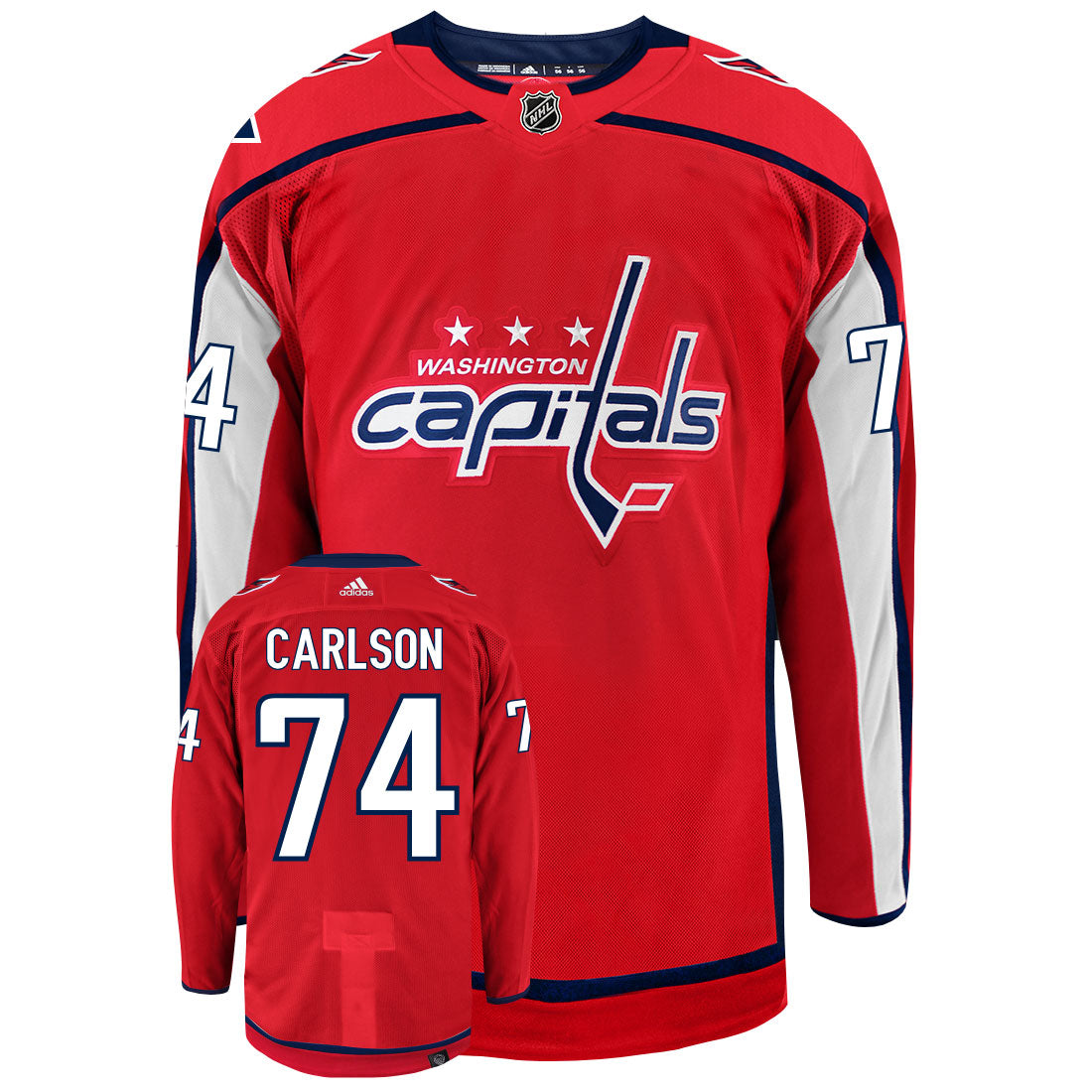 John Carlson Washington Capitals Adidas Primegreen Authentic NHL Hockey Jersey
