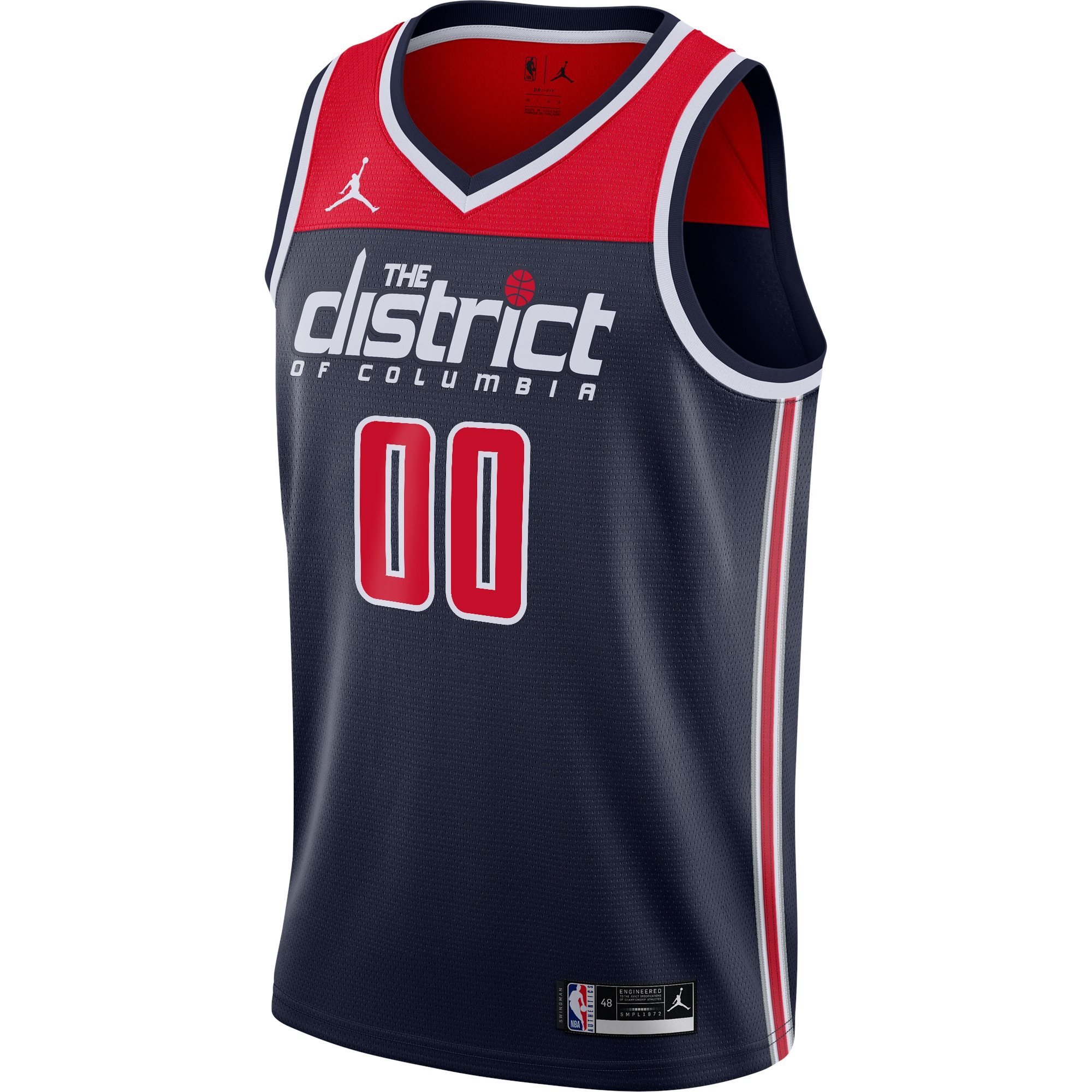 Washington Wizards Jordans Brand Swingman Custom Jersey - Statement Edition - Navy