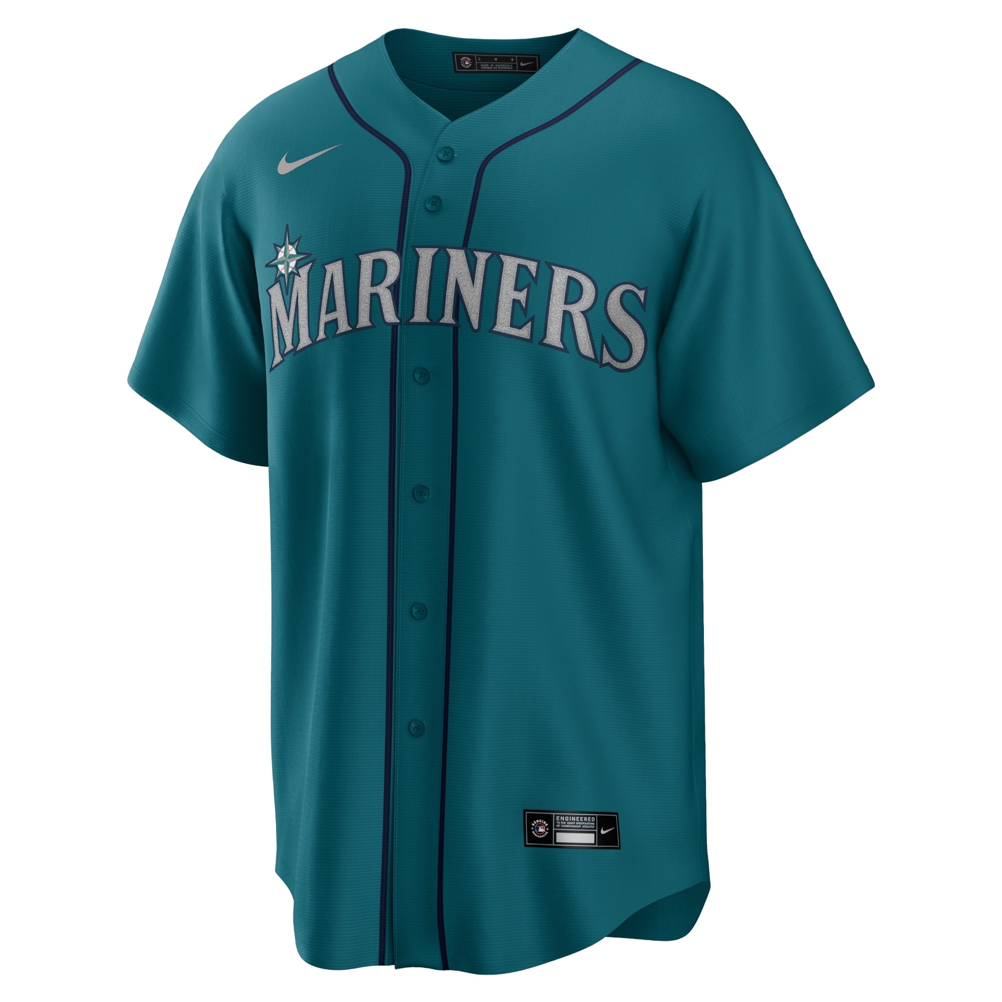 Men's Nike Aqua Seattle Mariners Alternate Replica Team Jersey