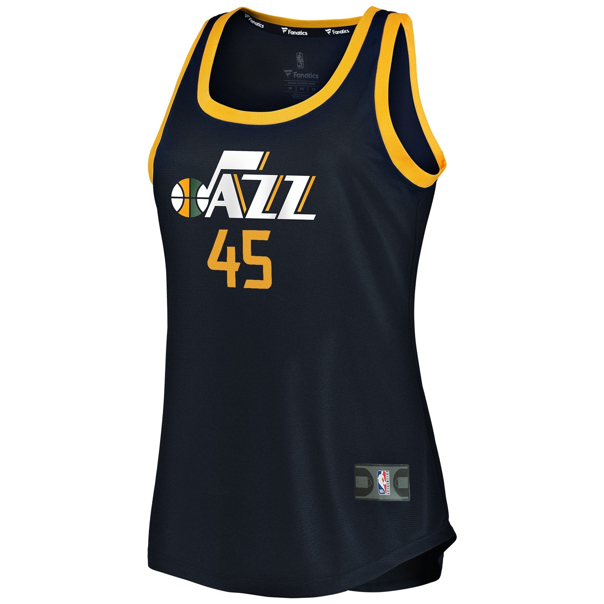 Women's Fanatics Branded Donovan Mitchell Navy Utah Jazz Fast Break Team Tank Jersey - Icon Edition