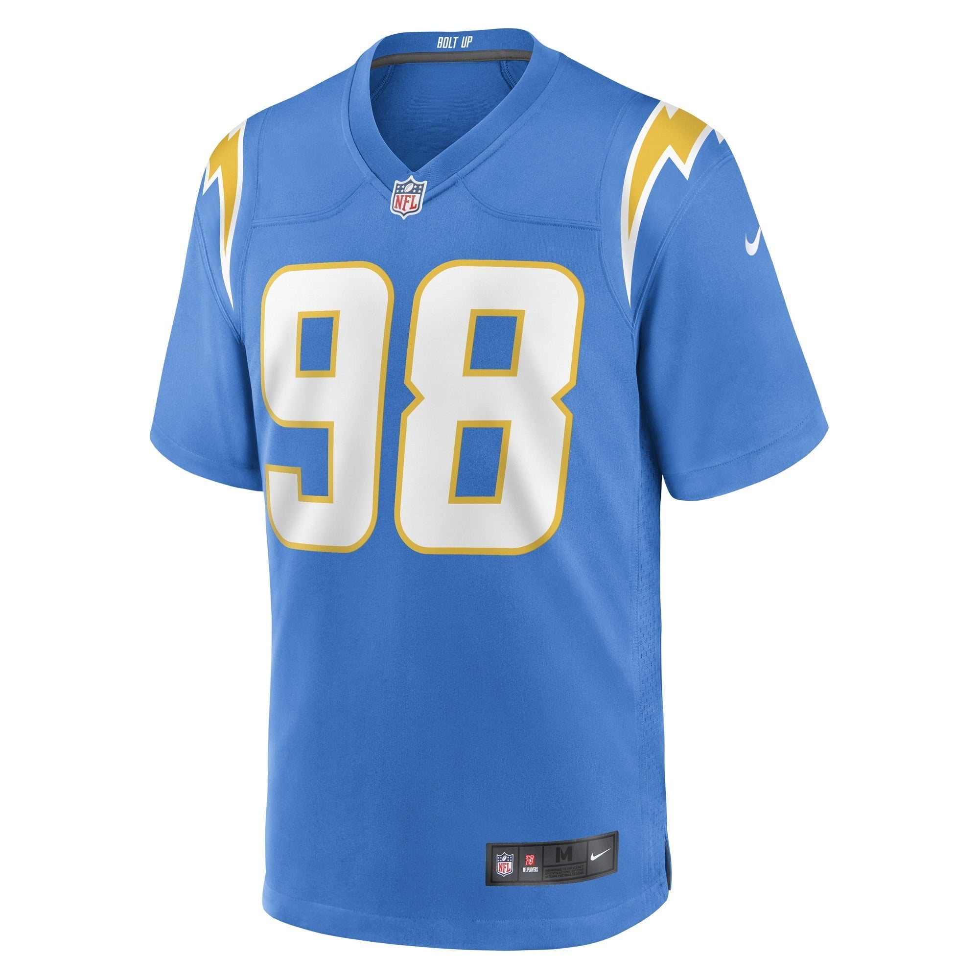 Men's Nike Austin Johnson Powder Blue Los Angeles Chargers Game Player Jersey