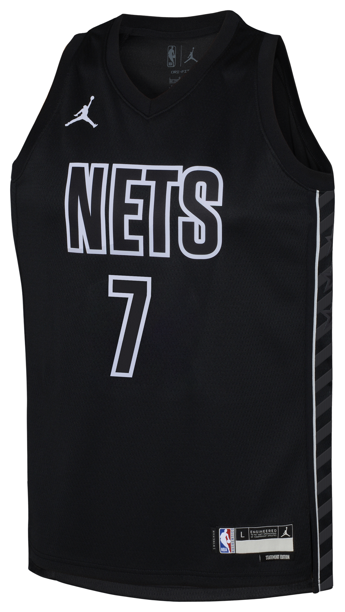 Boys' Grade School Durant Kevin Jordans Nets Statement Swingman Jersey - Black