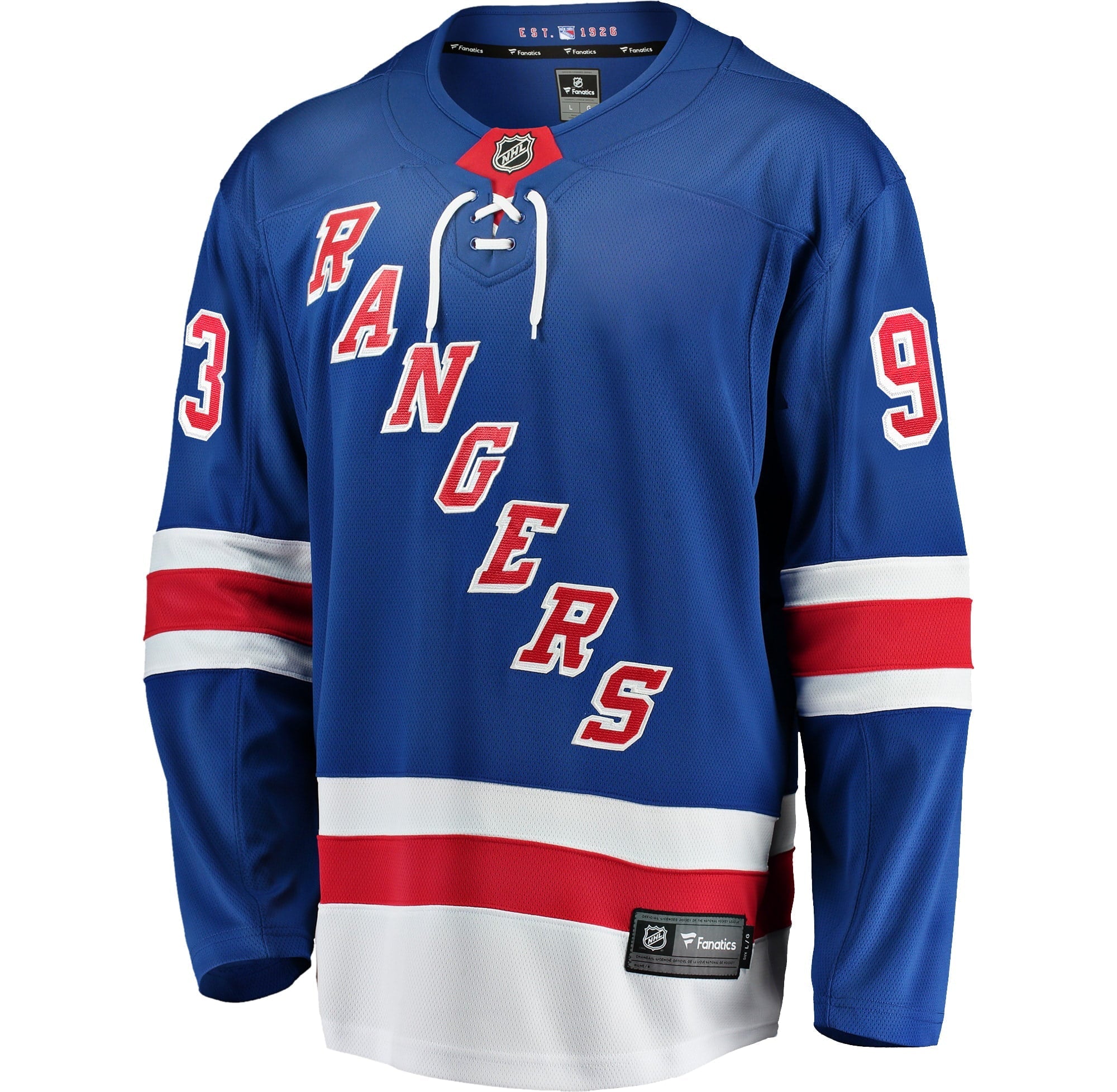 Men's Fanatics Branded Mika Zibanejad Blue New York Rangers Home Breakaway Player Game Jersey