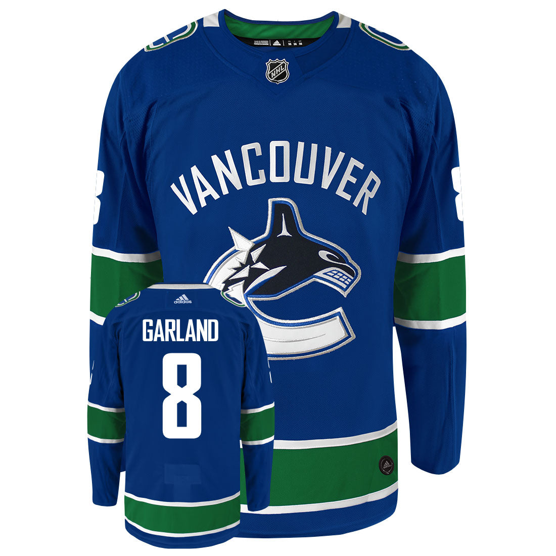 Conor Garland Vancouver Canucks Adidas Primegreen Authentic NHL Hockey Jersey