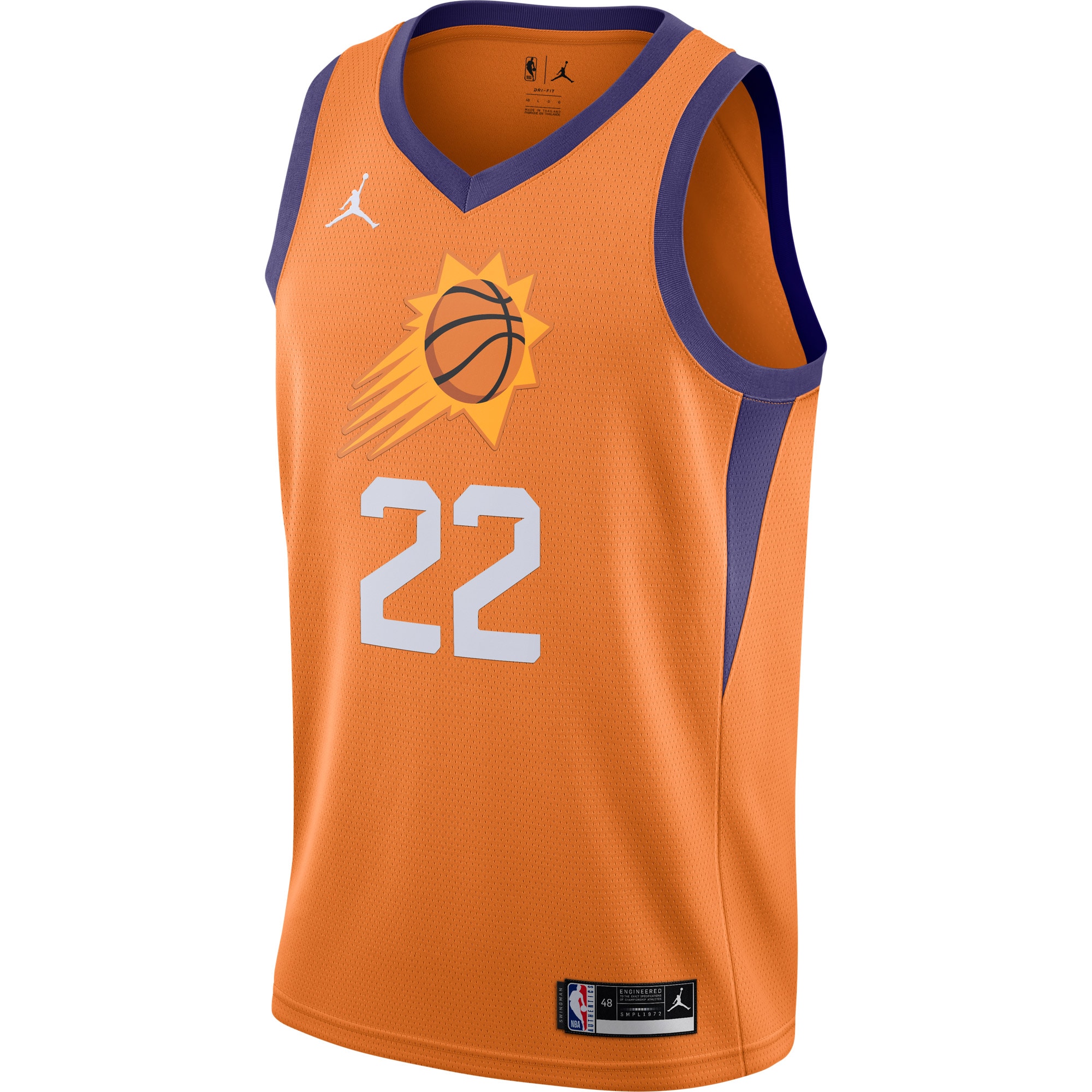 Deandre Ayton Phoenix Suns Jordans Brand 2020/21 Swingman Jersey - Statement Edition - Orange