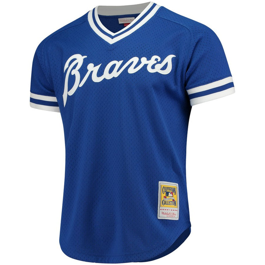 Men's Atlanta Braves Dale Murphy 1981 Mitchell & Ness Royal Cooperstown Mesh Batting Practice Jersey