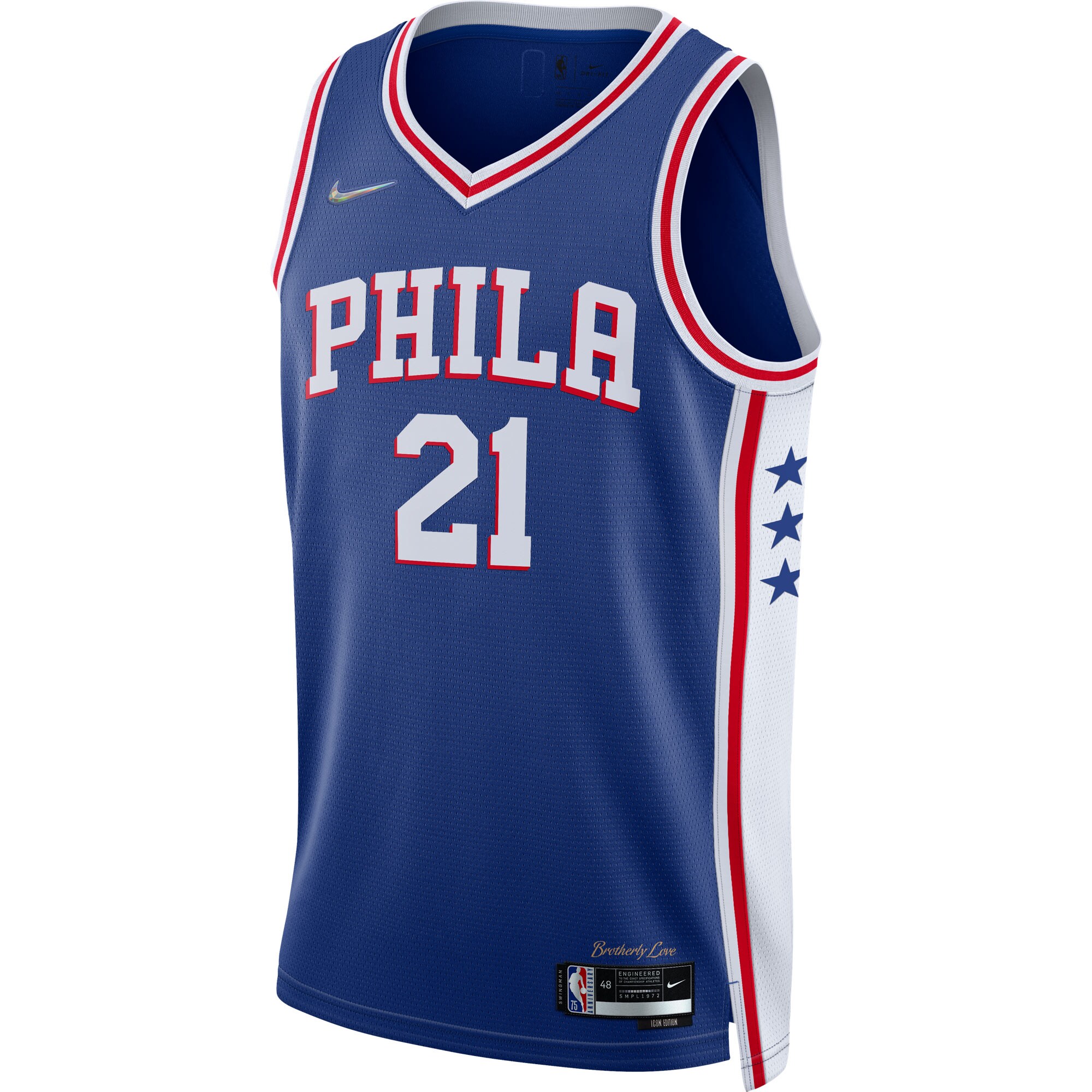 Joel Embiid Philadelphia 76ers Nike 2021/22 Diamond Swingman Jersey - Icon Edition - Royal