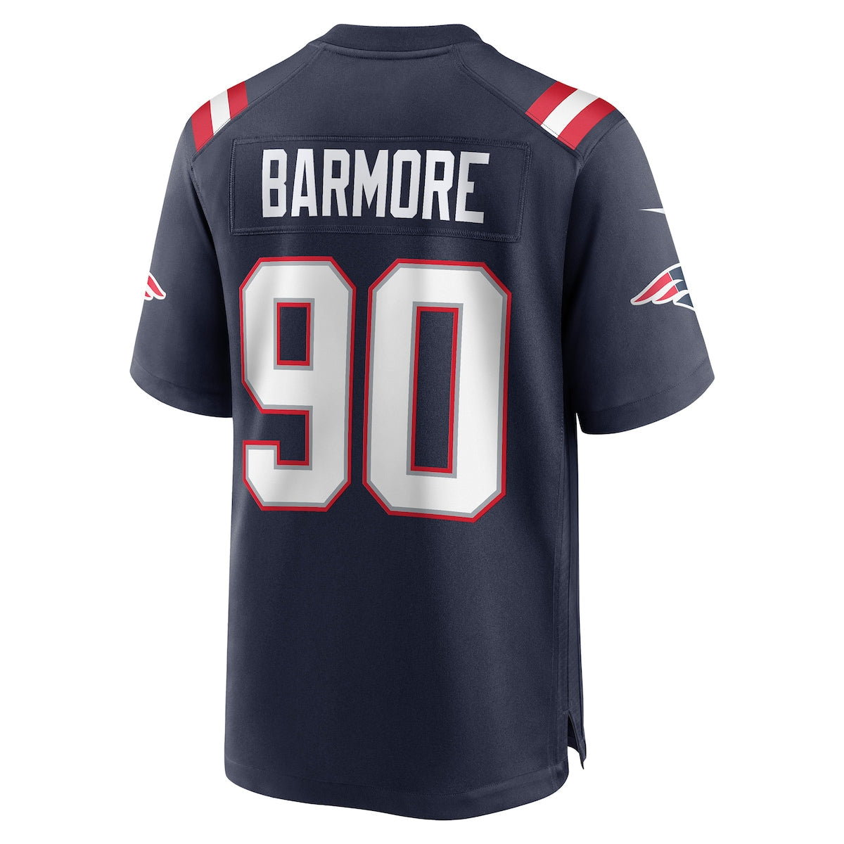 Men's Christian Barmore Nike Patriots Game Jersey - Navy