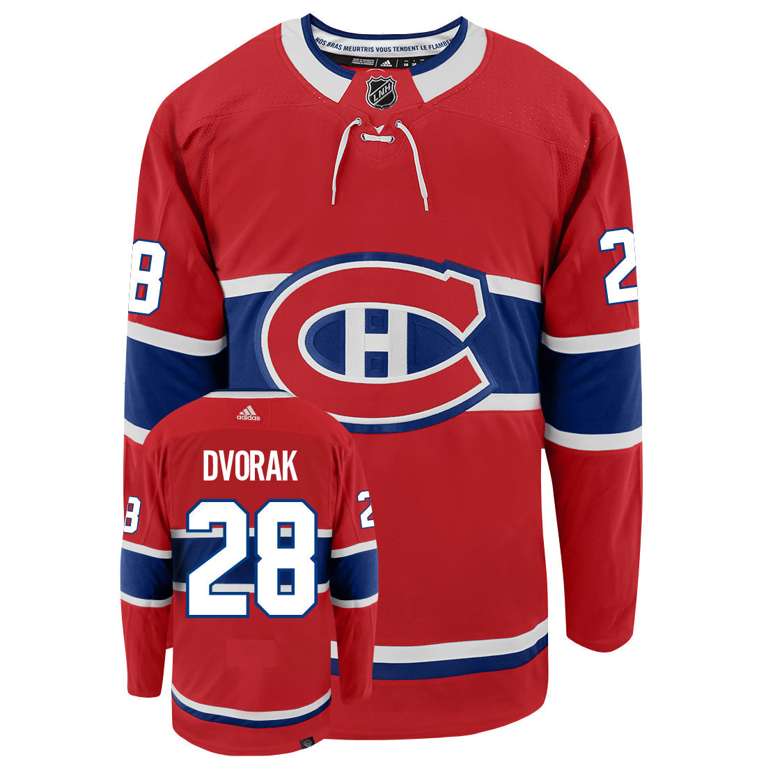 Christian Dvorak Montreal Canadiens Adidas Primegreen Authentic NHL Hockey Jersey