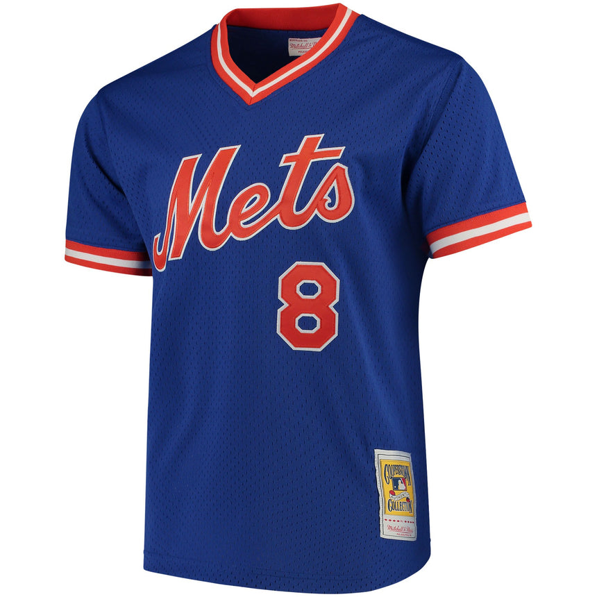 Men's Mitchell & Ness Gary Carter New York Mets Royal Cooperstown Mesh Batting Practice Jersey