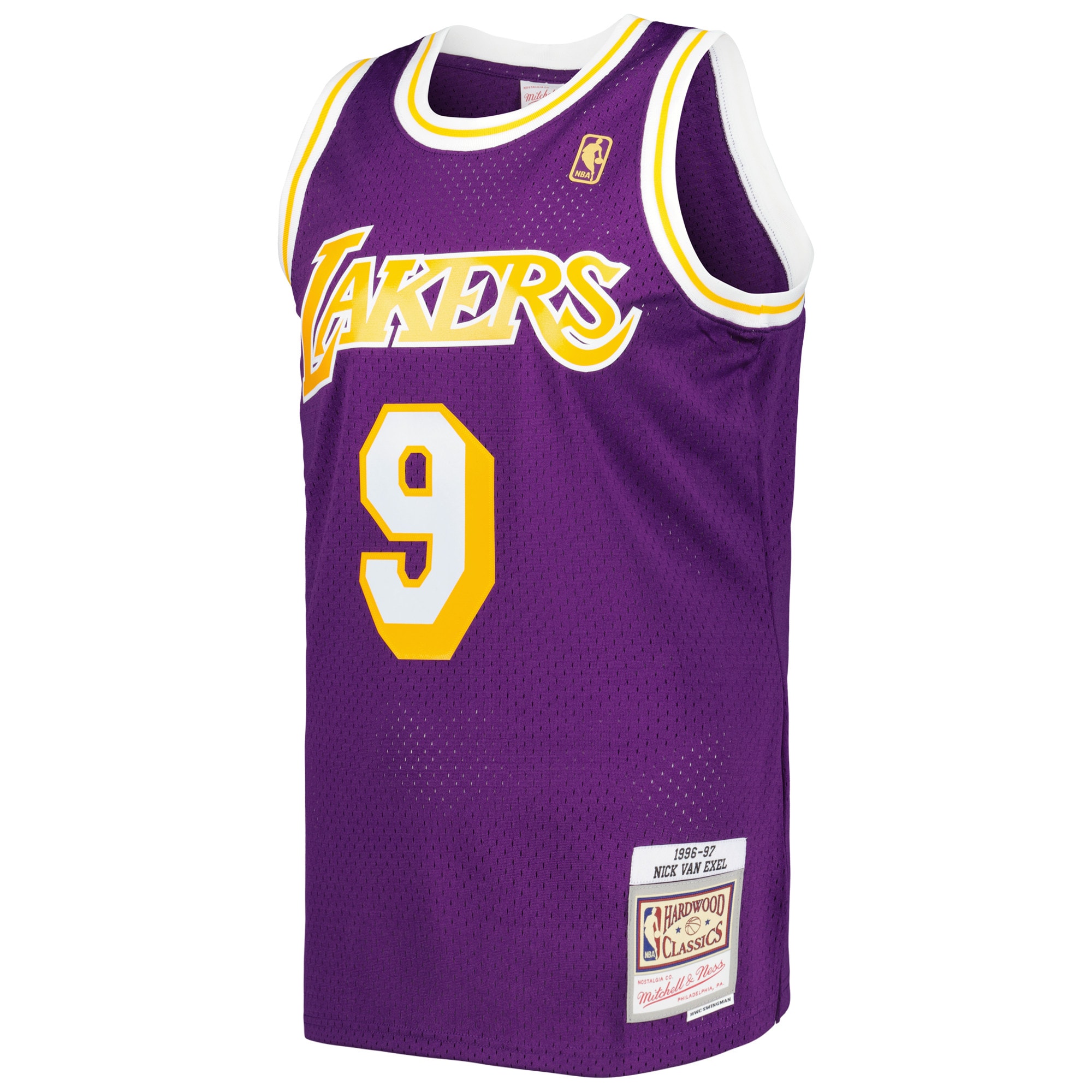 Nick Van Exel Los Angeles Lakers Mitchell & Ness Hardwood Classics Swingman Jersey - Purple