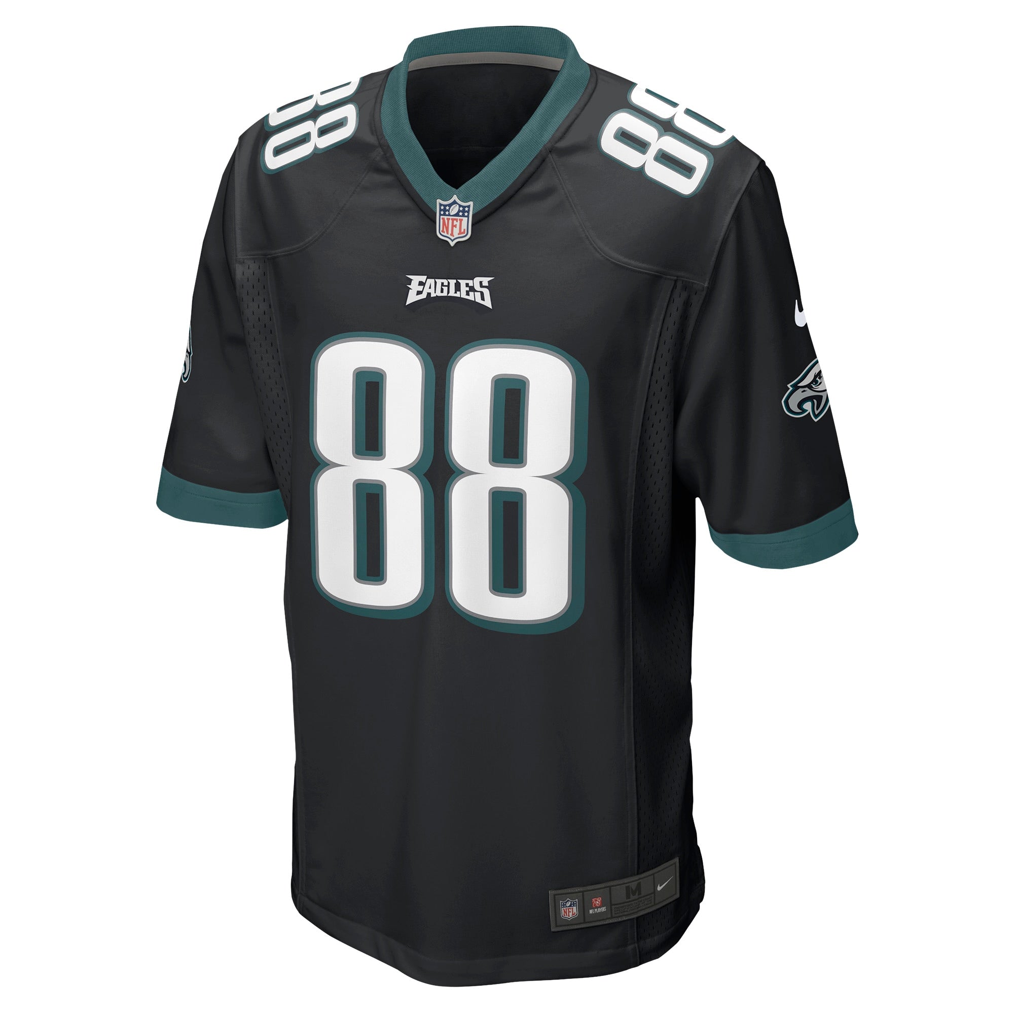 Men's Nike Dallas Goedert Black Philadelphia Eagles Game Jersey