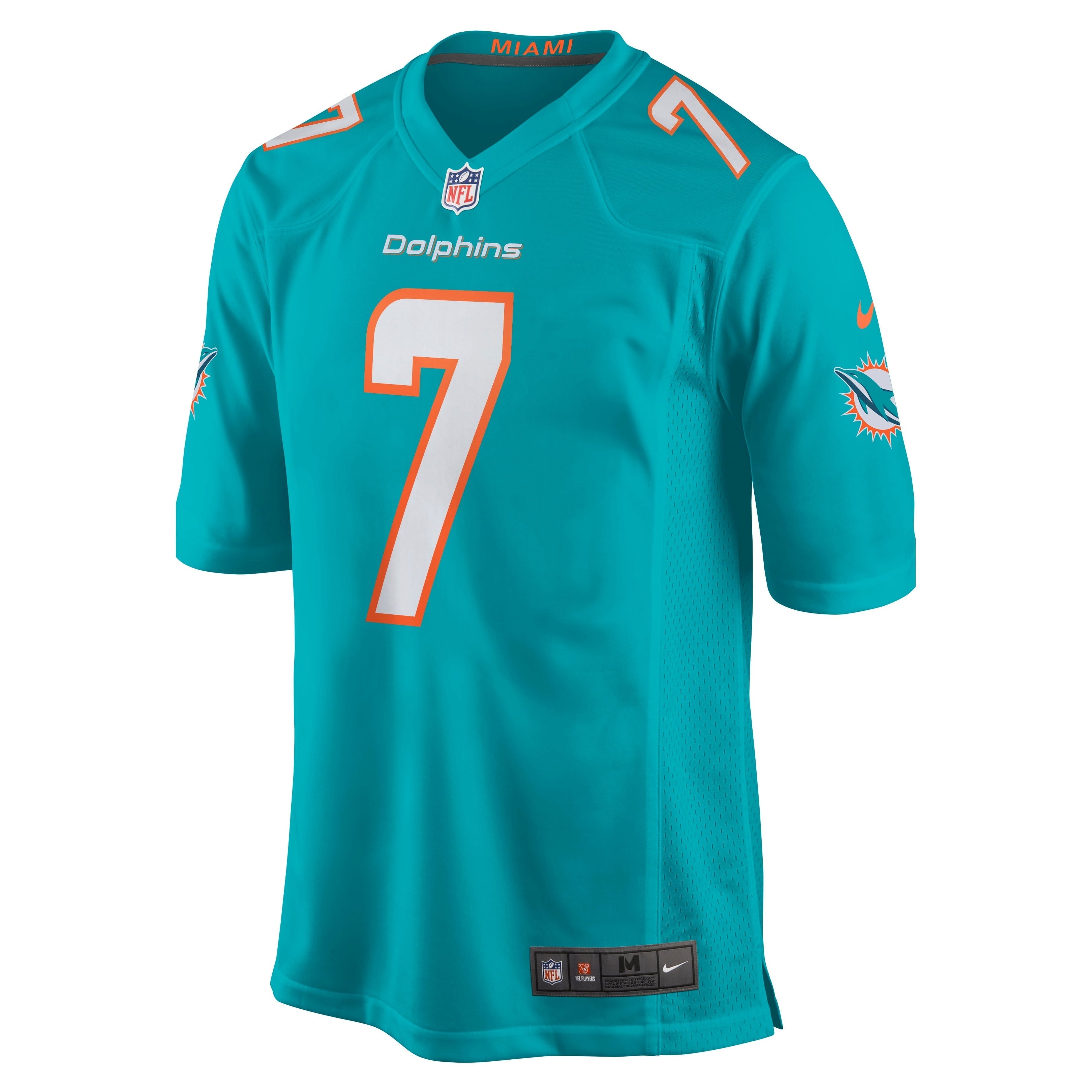 Men's Nike Jason Sanders Aqua Miami Dolphins Game Jersey