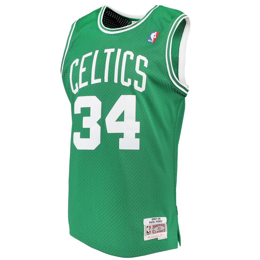Men's Boston Celtics Paul Pierce Mitchell & Ness Kelly Green 2007-08 Hardwood Classics Swingman Jersey