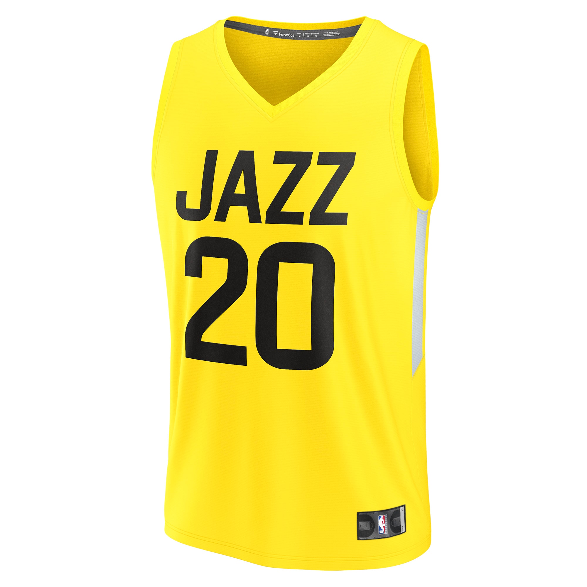 Micah Potter Utah Jazz Fanatics Branded 2022/23 Fast Break Replica Player Jersey - Icon Edition - Yellow