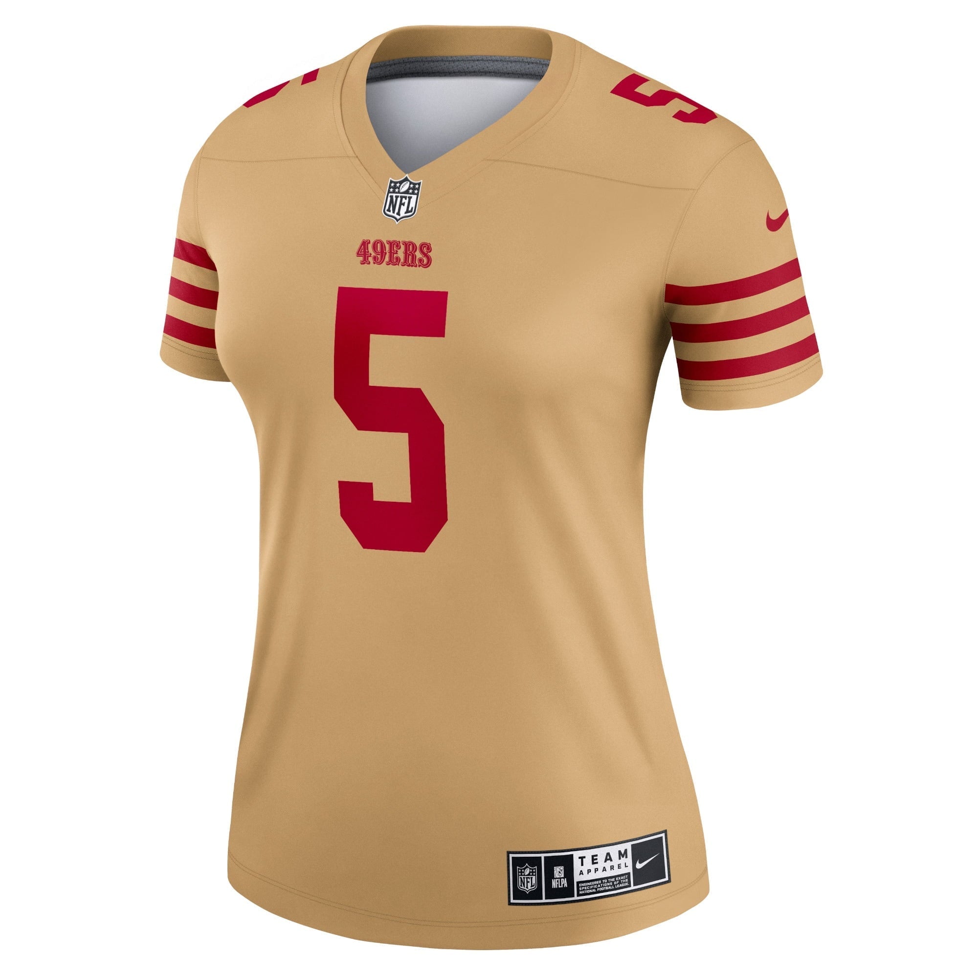 Women's Nike Trey Lance Gold San Francisco 49ers Team Inverted Legend Jersey