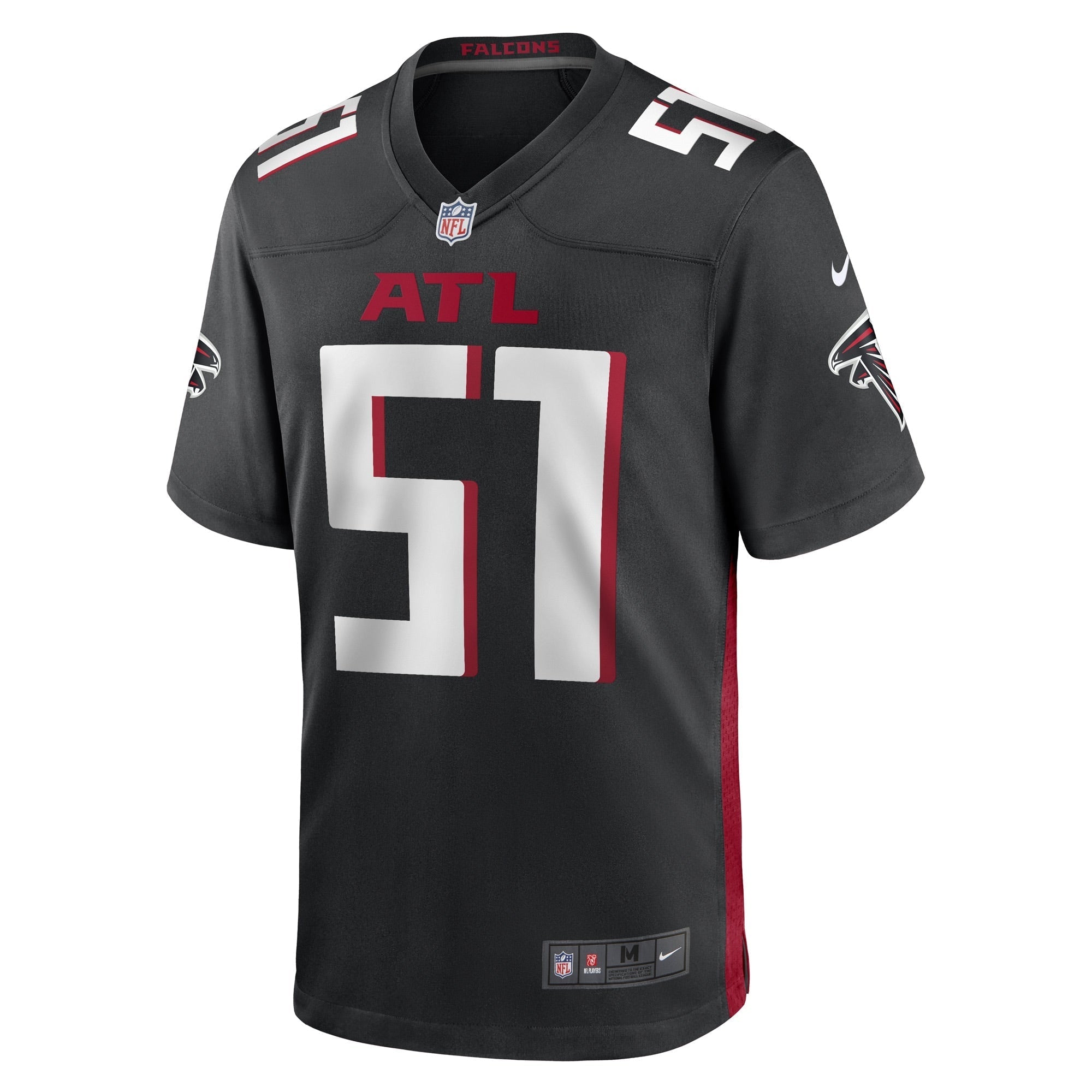 Men's Nike Black DeAngelo Malone Atlanta Falcons Game Player Jersey