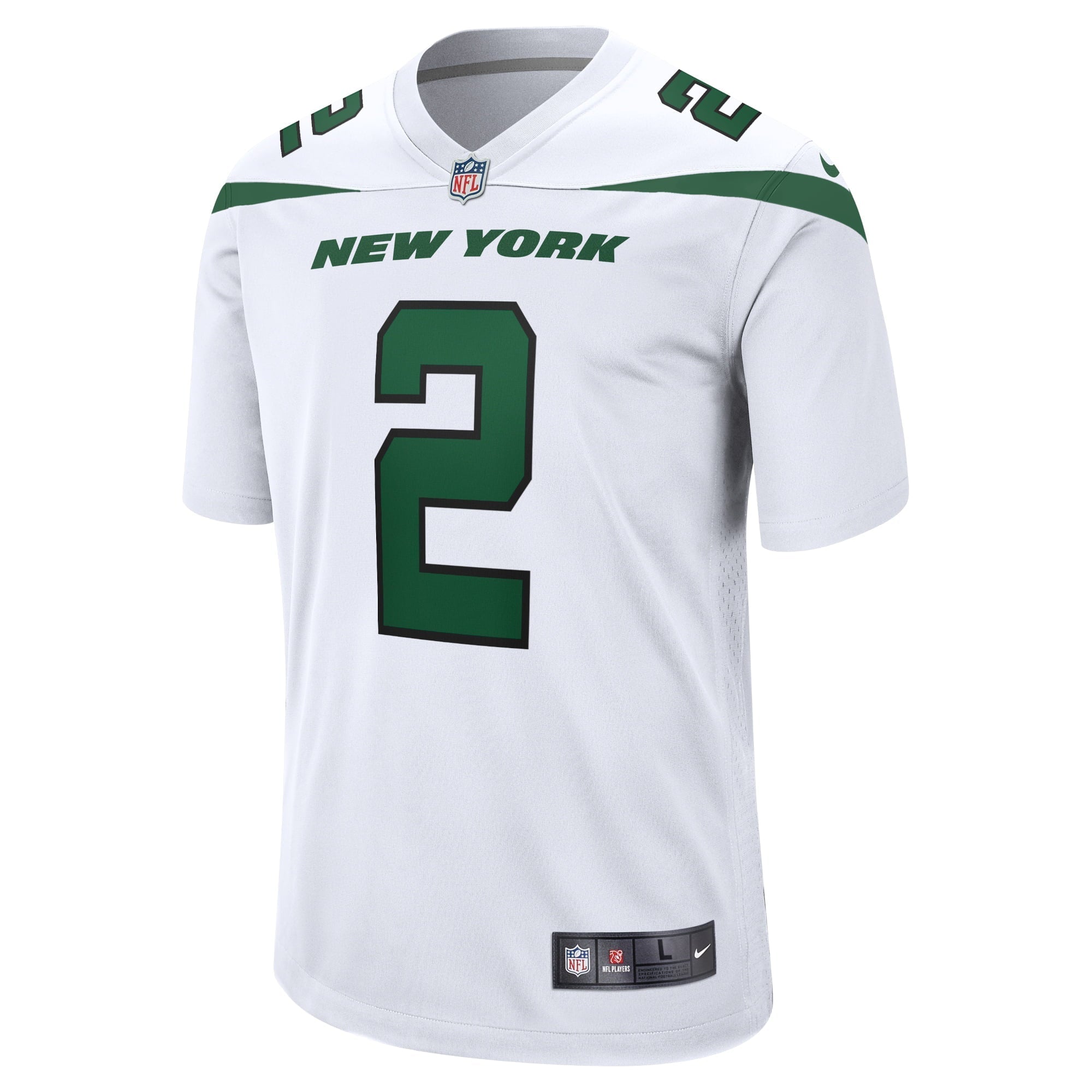 Men's Nike Zach Wilson White New York Jets White Game Jersey