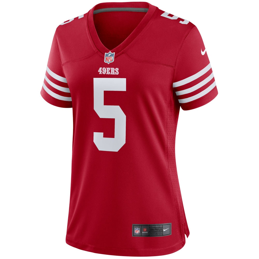 Women's Nike Trey Lance Scarlet San Francisco 49ers Team Player Game Jersey