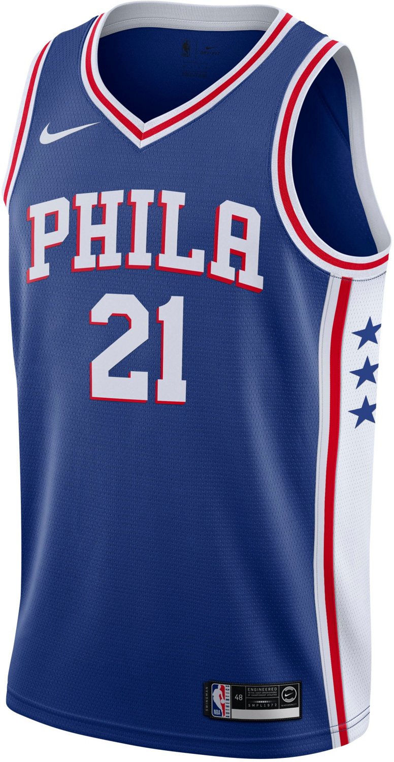 Nike Men's Philadelphia 76ers Joel Embiid 21 NBA Swingman Icon Edition Jersey