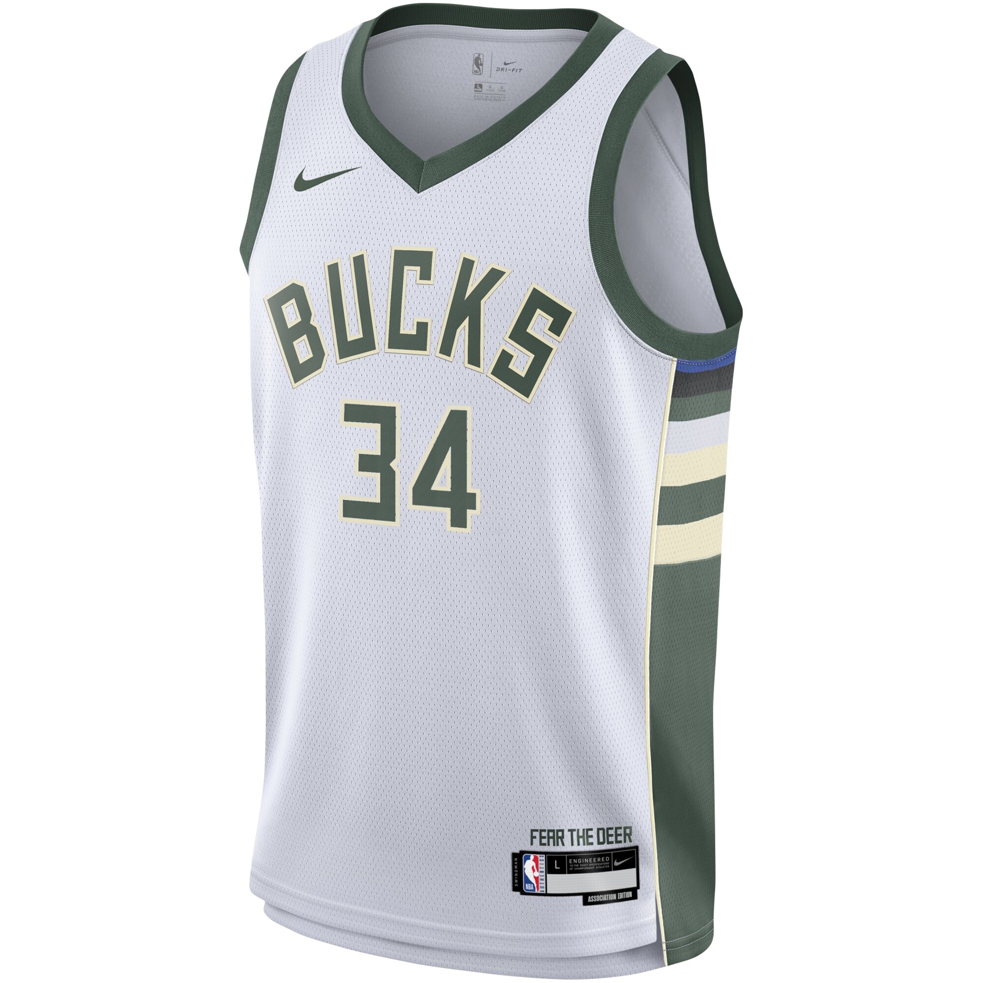 Giannis Antetokounmpo Milwaukee Bucks Nike Youth Swingman Jersey - Association Edition - White