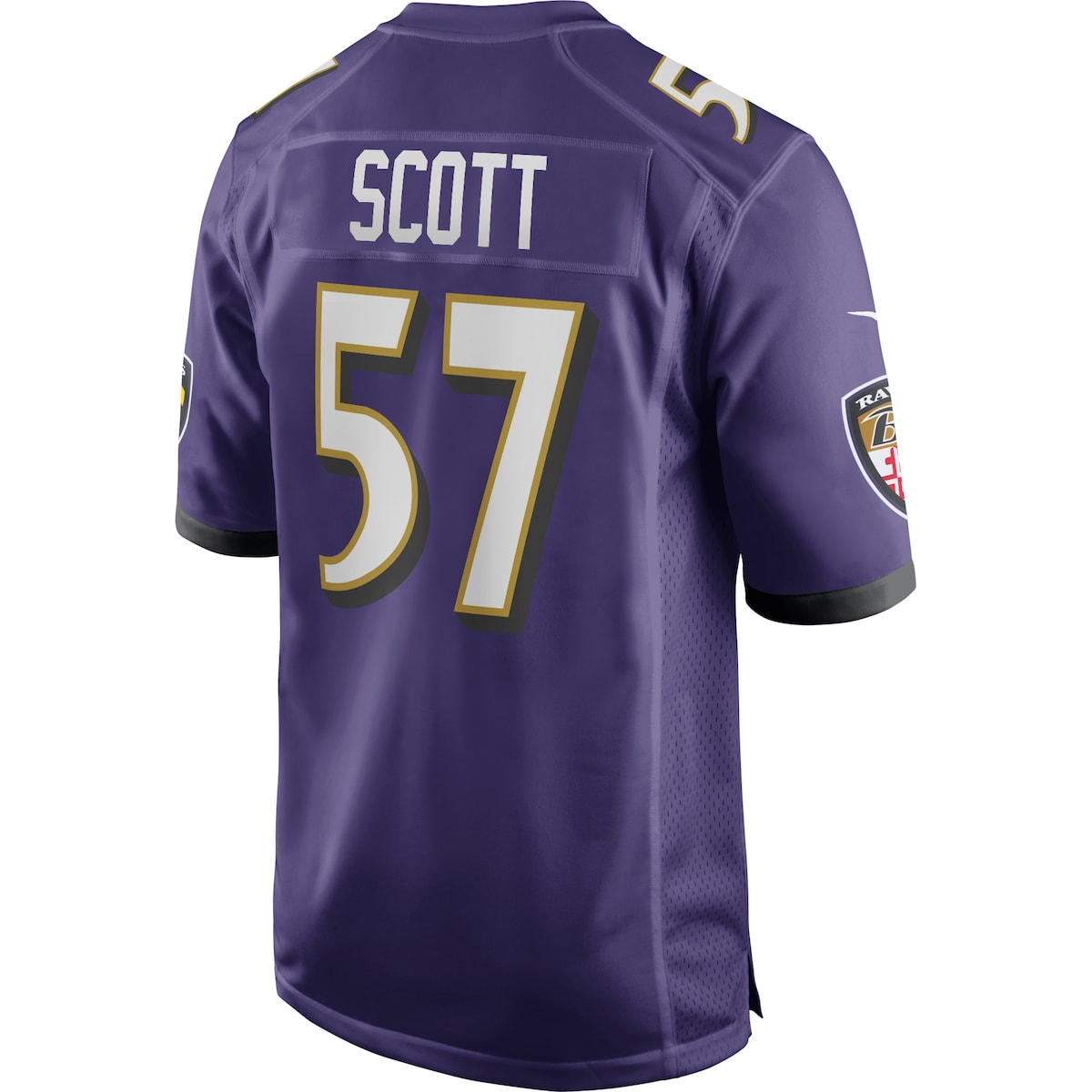 Men's Bart Scott Nike Ravens Game Retired Jersey - Purple