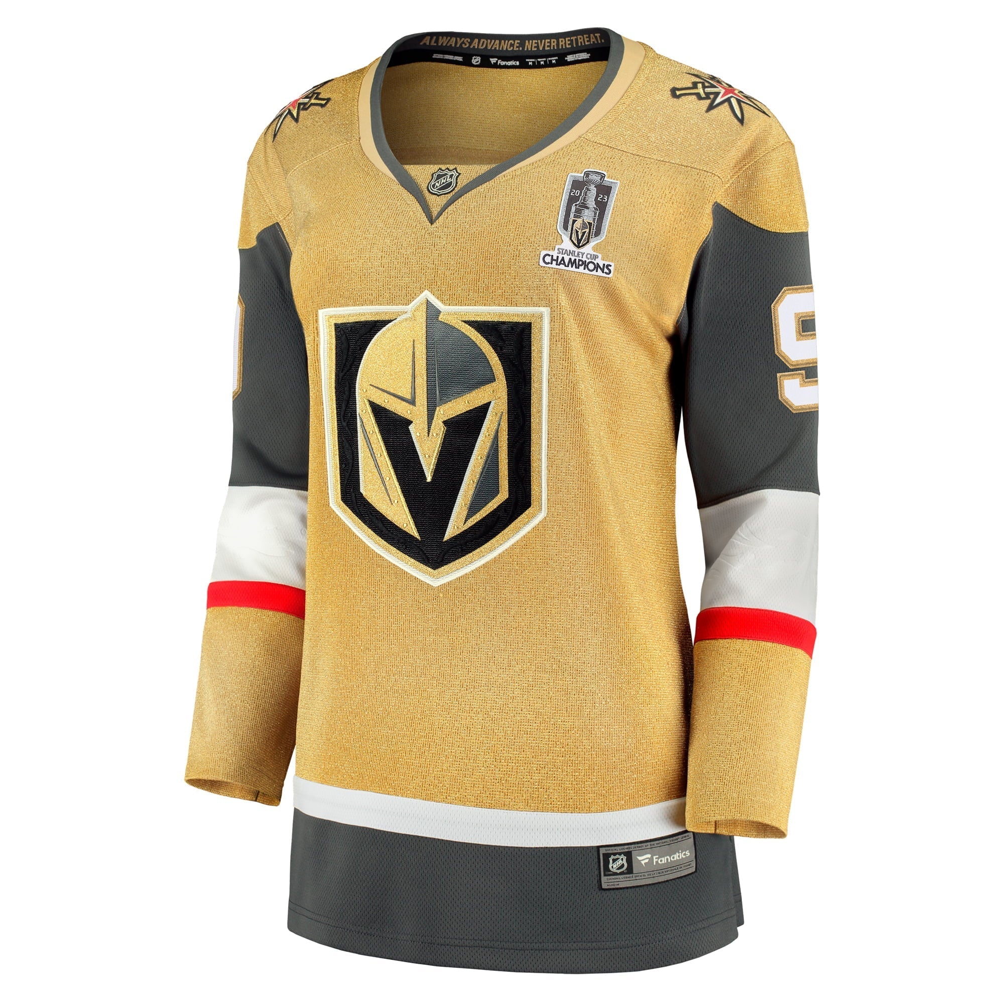 Women's Fanatics Branded Jack Eichel Gold Vegas Golden Knights 2023 Stanley Cup Champions Home Breakaway Player Jersey