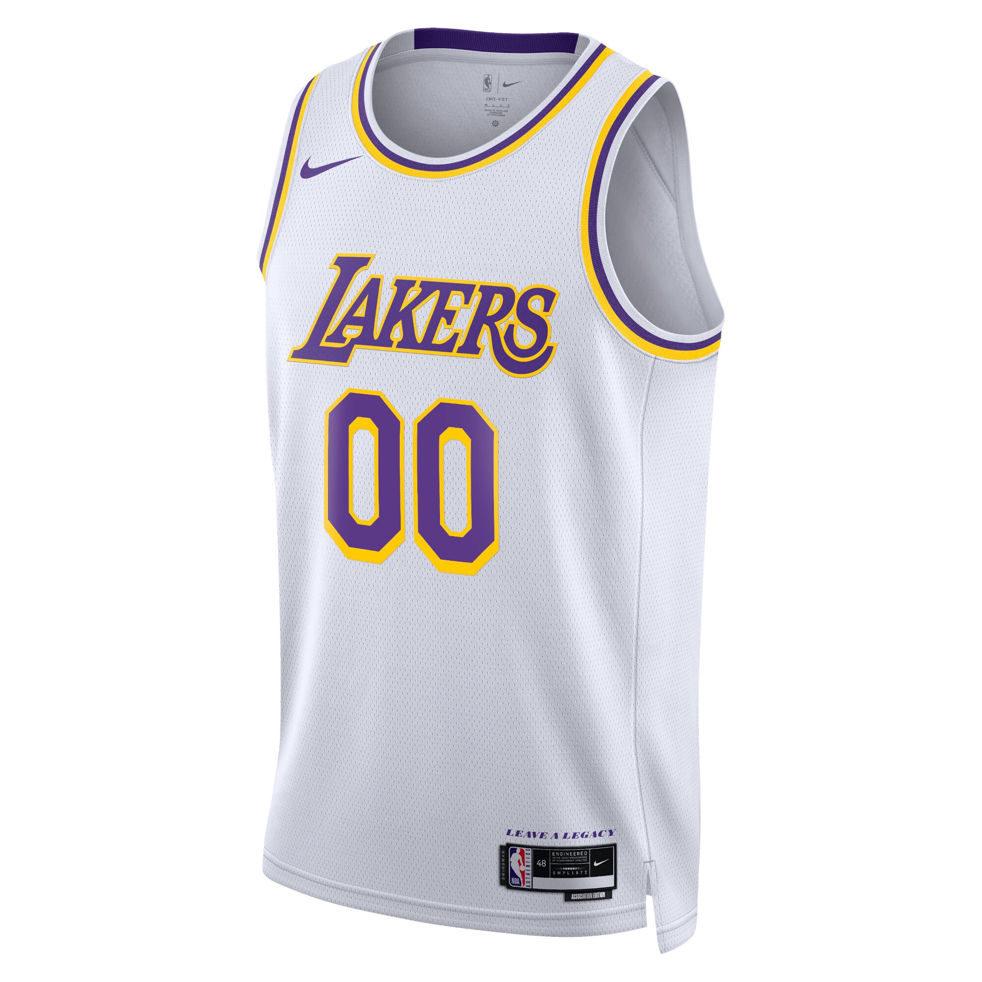 Los Angeles Lakers Nike Unisex Swingman Custom Jersey White - Icon Edition