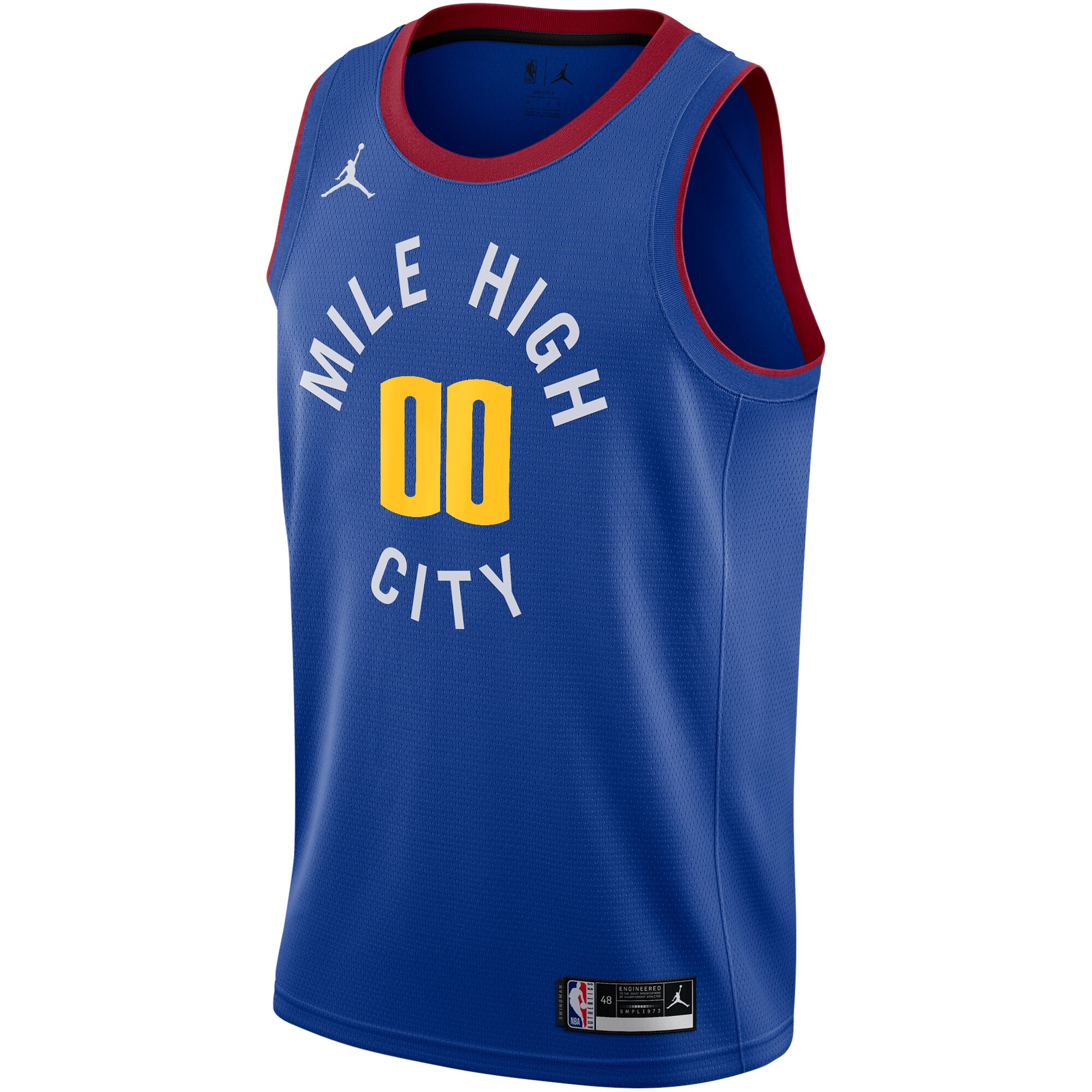 Denver Nuggets Jordans Brand Swingman Custom Jersey - Statement Edition - Blue
