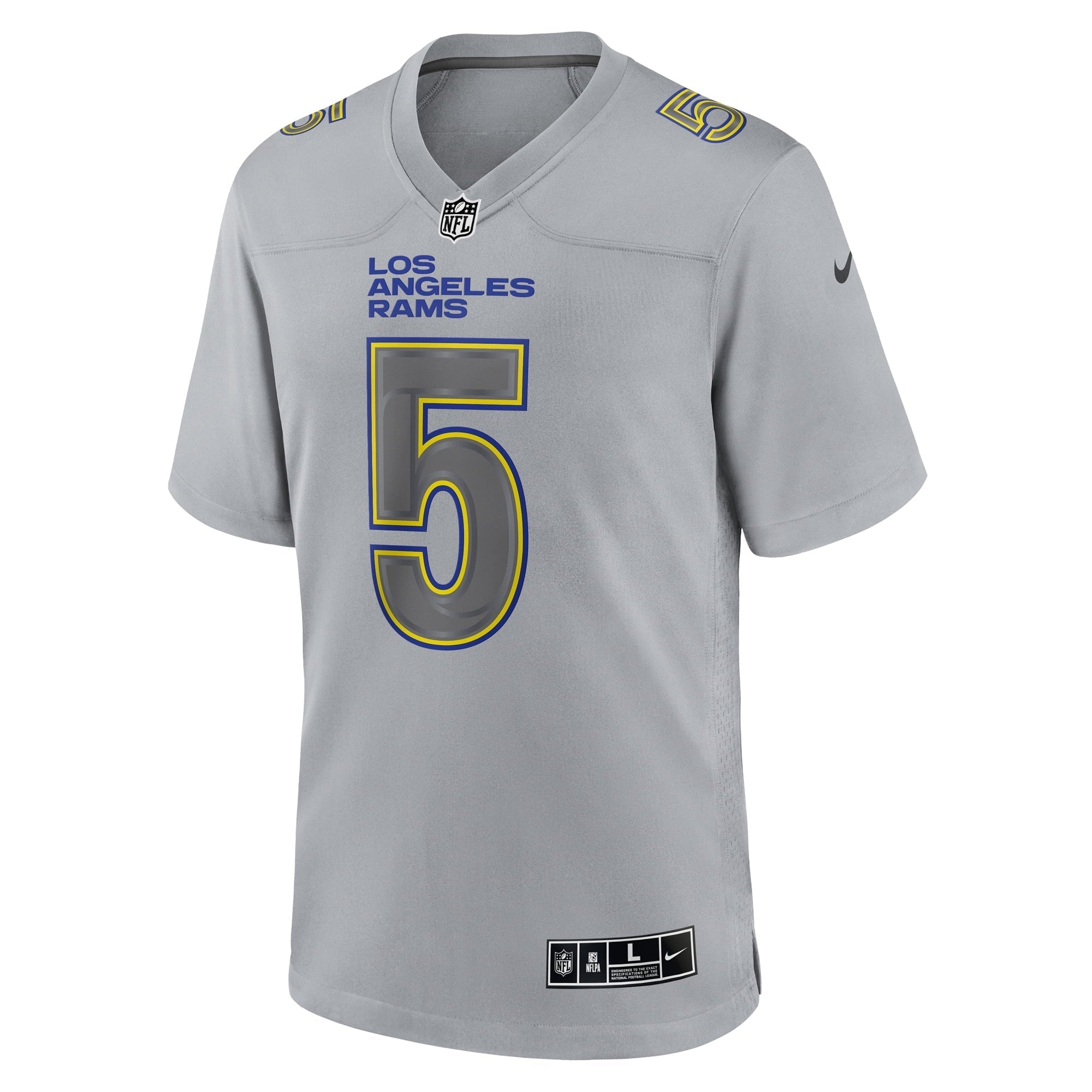 Men's Nike Jalen Ramsey Gray Los Angeles Rams Atmosphere Fashion Game Jersey