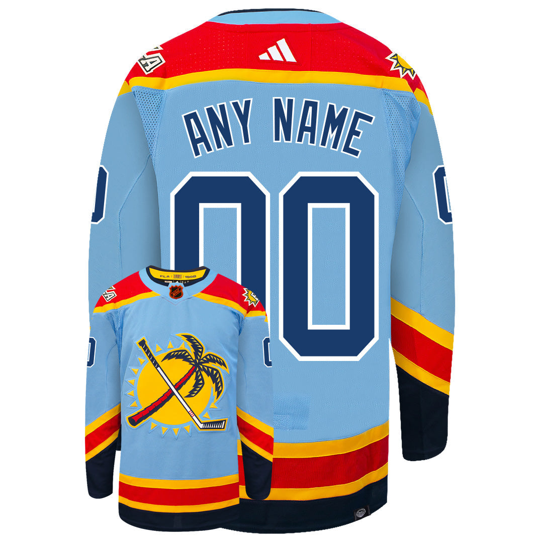 Customizable Florida Panthers Adidas 2022 Primegreen Reverse Retro Authentic NHL Hockey Jersey