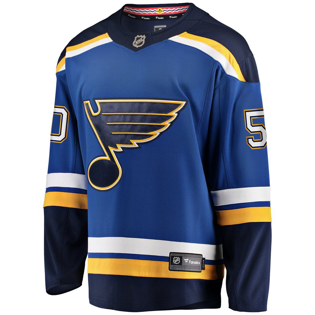 Men's Fanatics Branded Jordans Binnington Royal St. Louis Blues Home Premier Breakaway Player Jersey