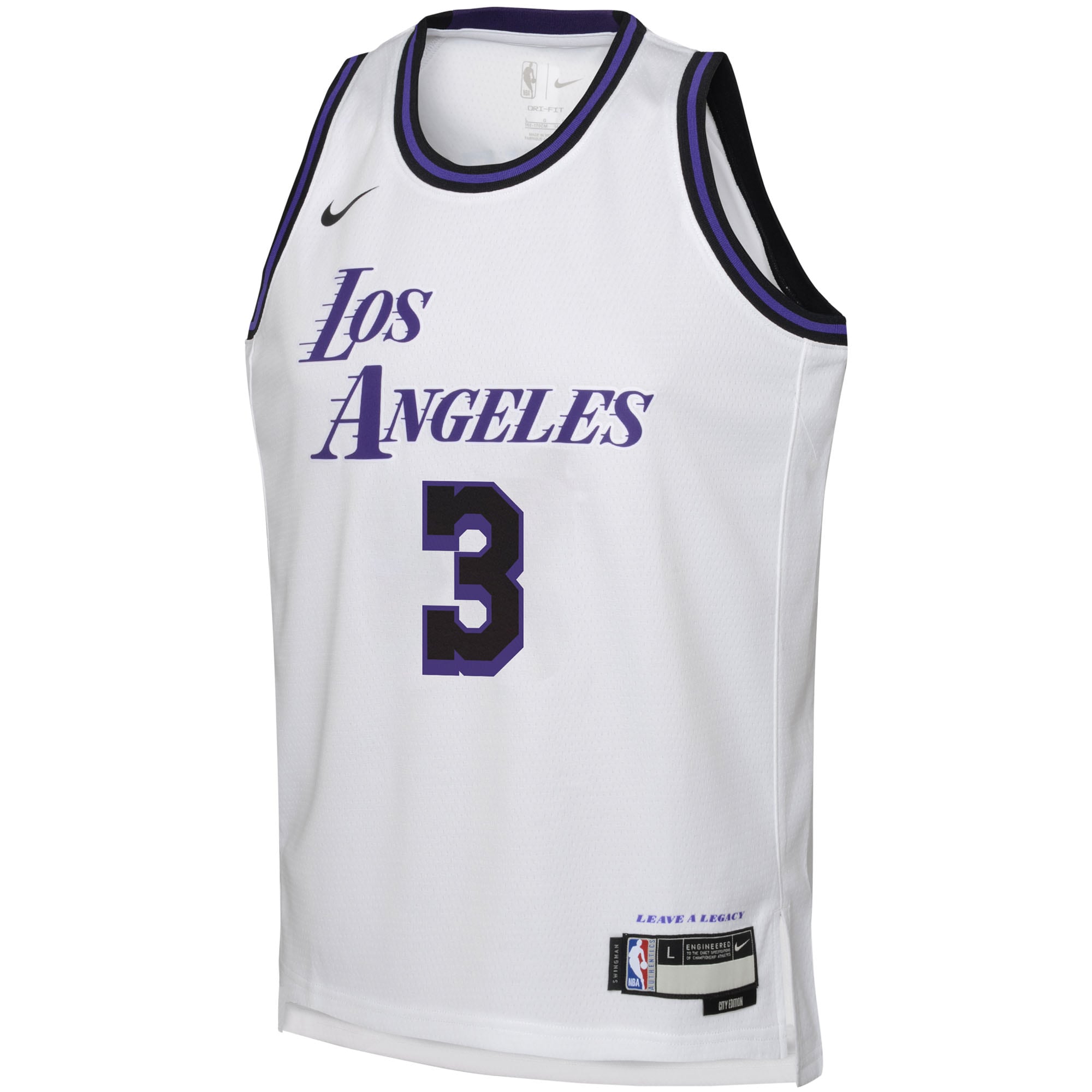 Anthony Davis Los Angeles Lakers Nike Youth 2022/23 Swingman Jersey - City Edition - White