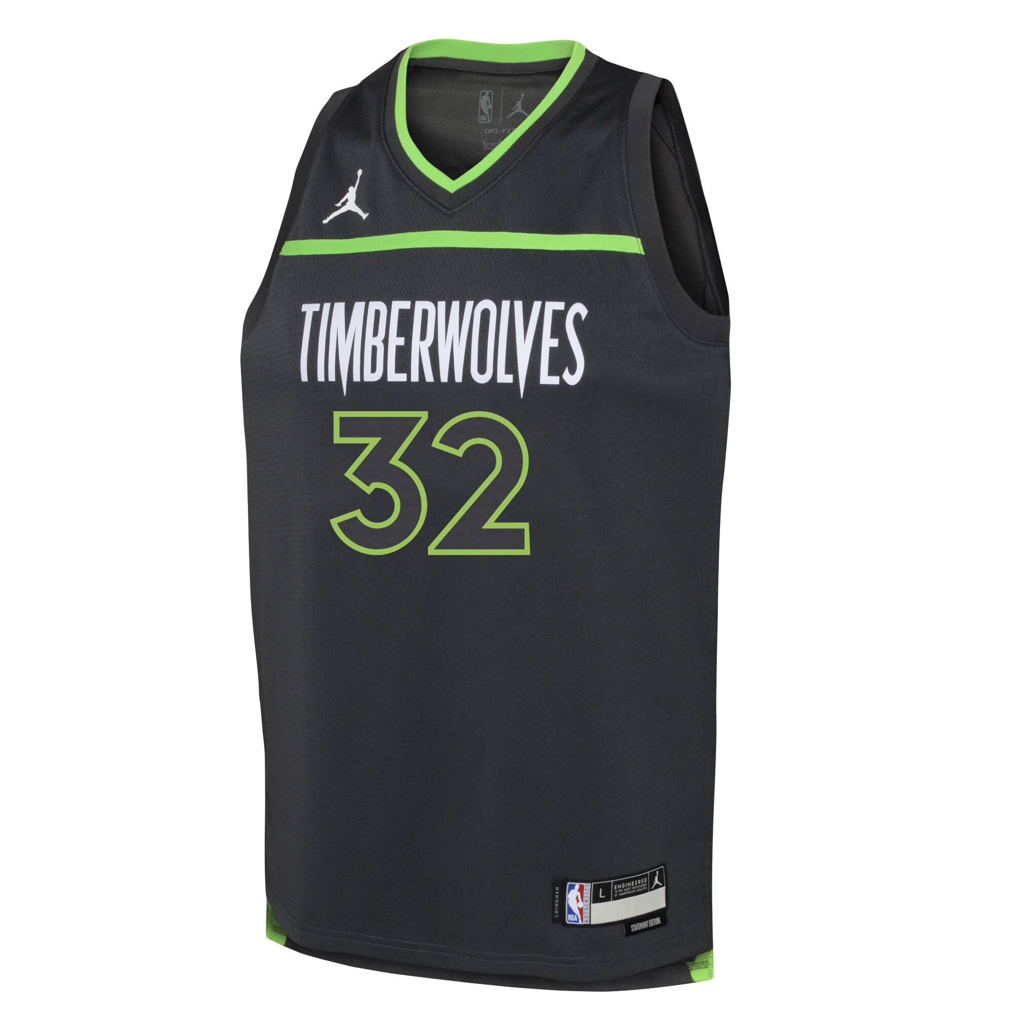 Karl-Anthony Towns Minnesota Timberwolves Jordans Brand Youth Swingman Jersey - Statement Edition - Black