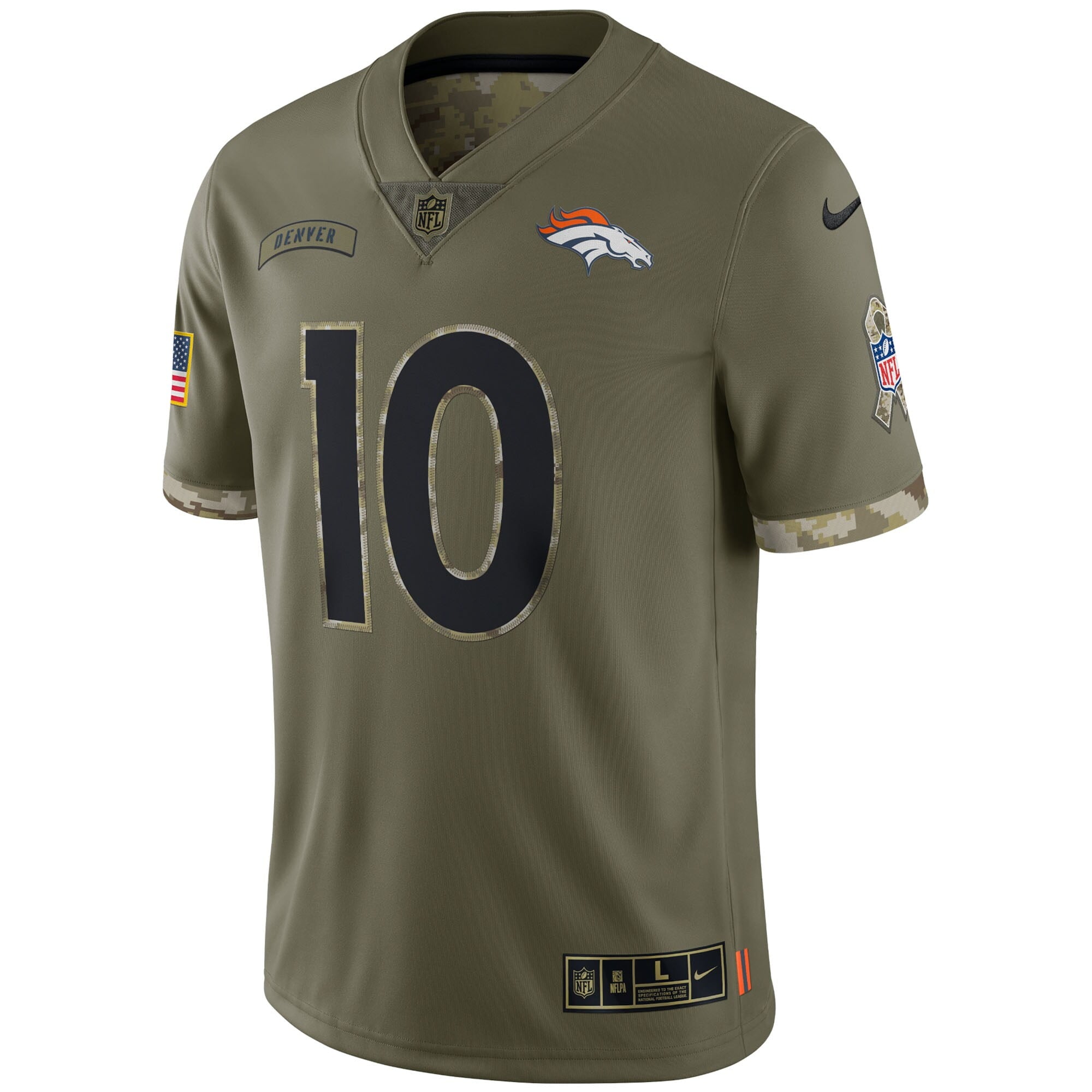 Men's Nike Jerry Jeudy Olive Denver Broncos 2022 Salute To Service Limited Jersey
