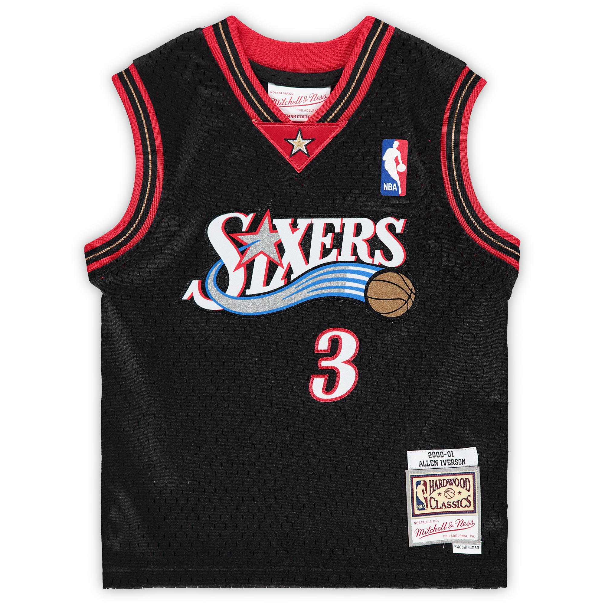 Allen Iverson Philadelphia 76ers Mitchell & Ness Infant 2000/01 Hardwood Classics Retired Player Jersey - Black