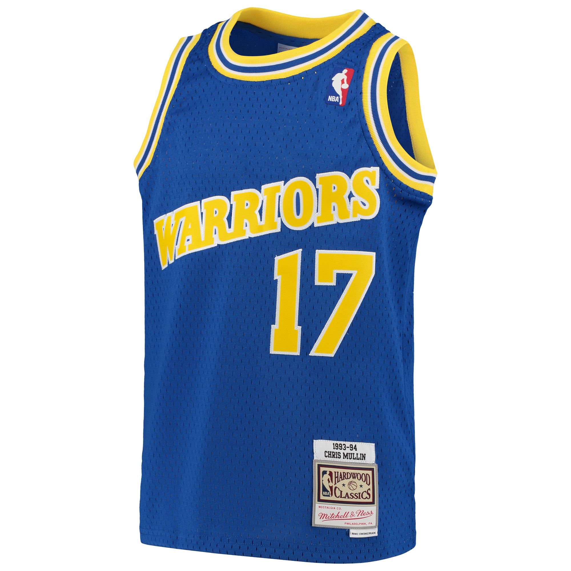 Chris Mullin Golden State Warriors Mitchell & Ness Youth 1993-94 Hardwood Classics Swingman Throwback Jersey - Royal